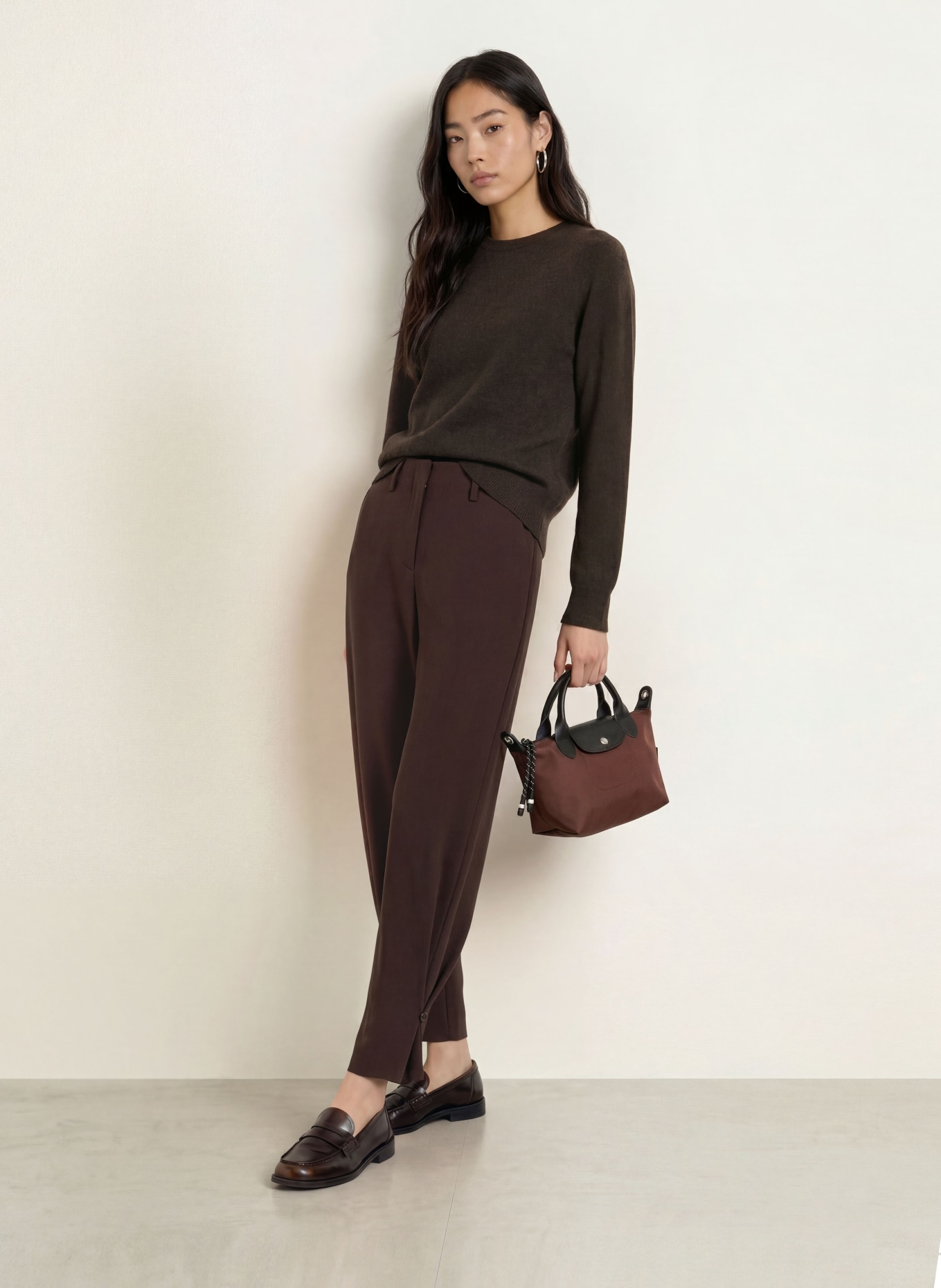 REPEAT Kasjmiertrui: MARRON FONCÉ