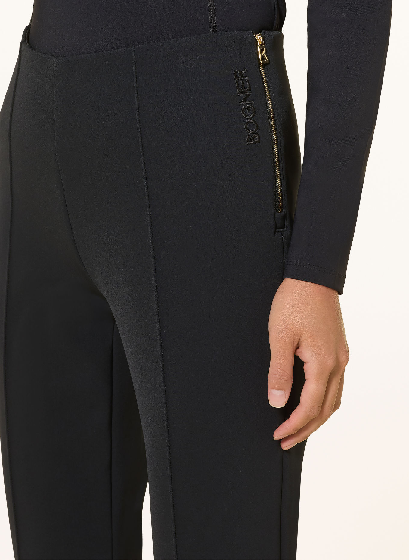 BOGNER Skibroek met voetband ELAINE: ZWART