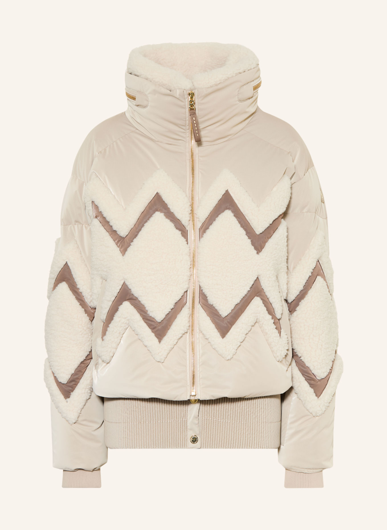 BOGNER Donzen ski-jas VAYA-D: BEIGE / BRUIN / CRÈME