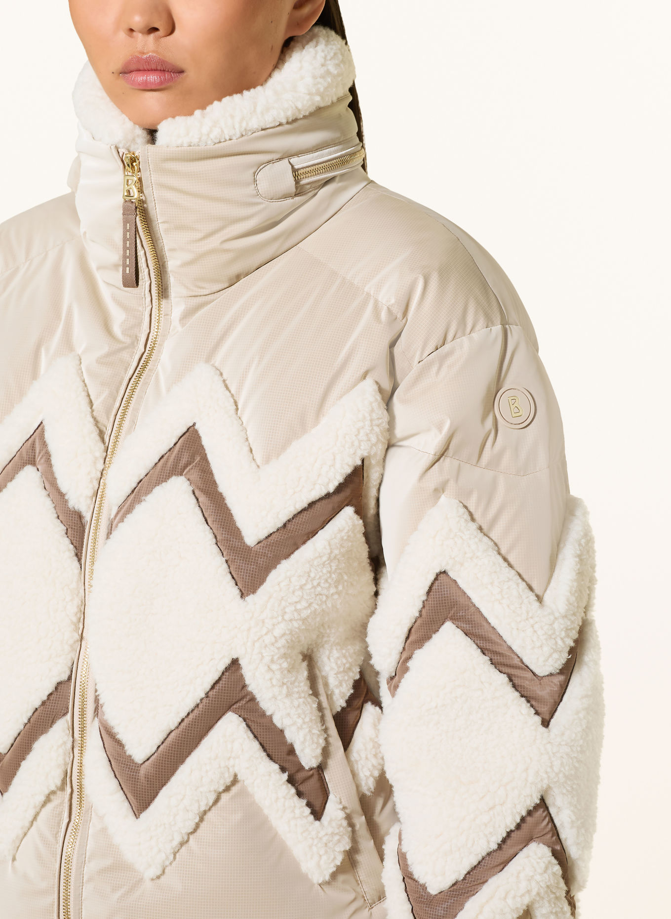 BOGNER Donzen ski-jas VAYA-D: BEIGE / BRUIN / CRÈME
