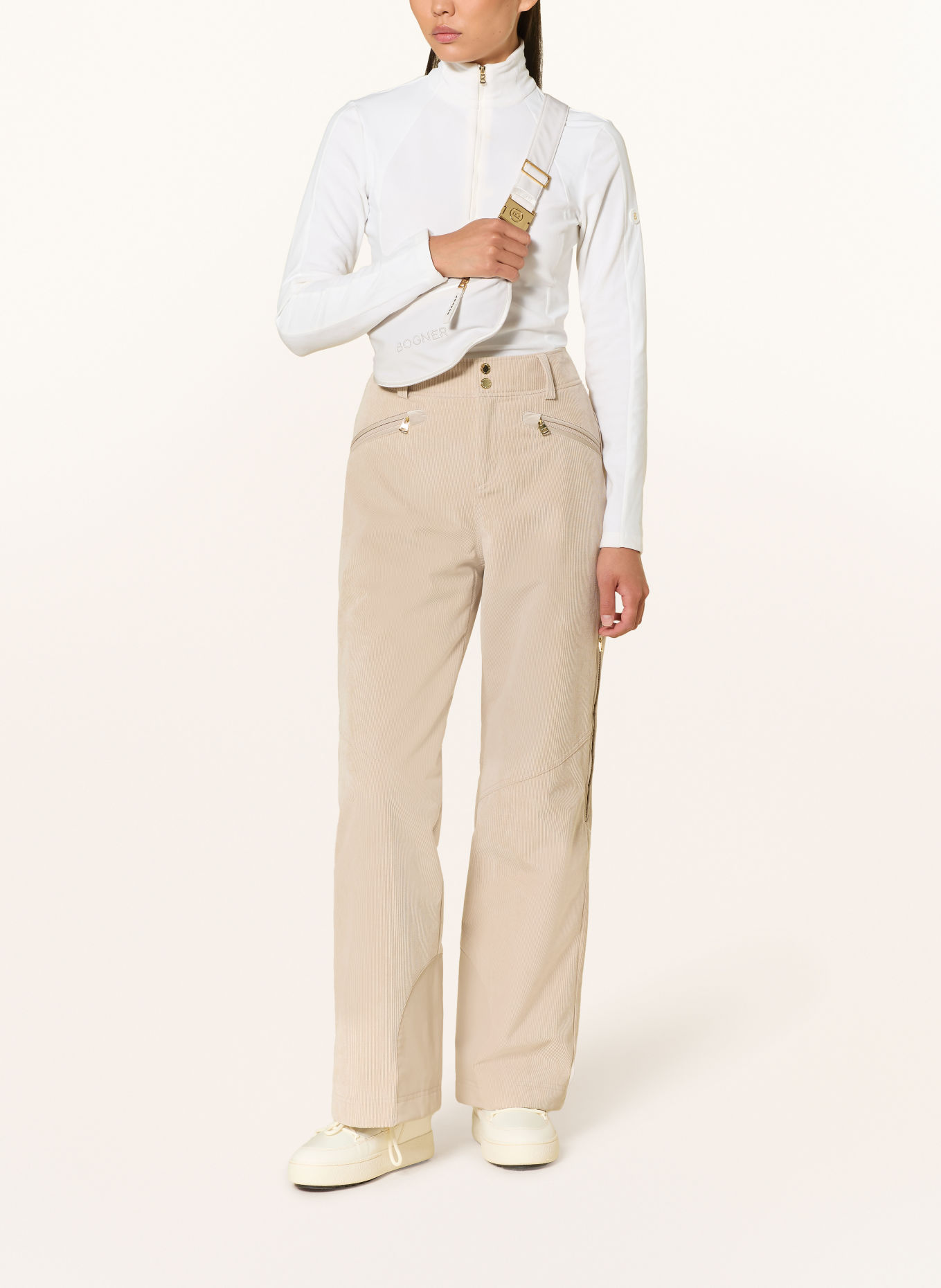 BOGNER KARLA belt bag: WHITE / CAMEL