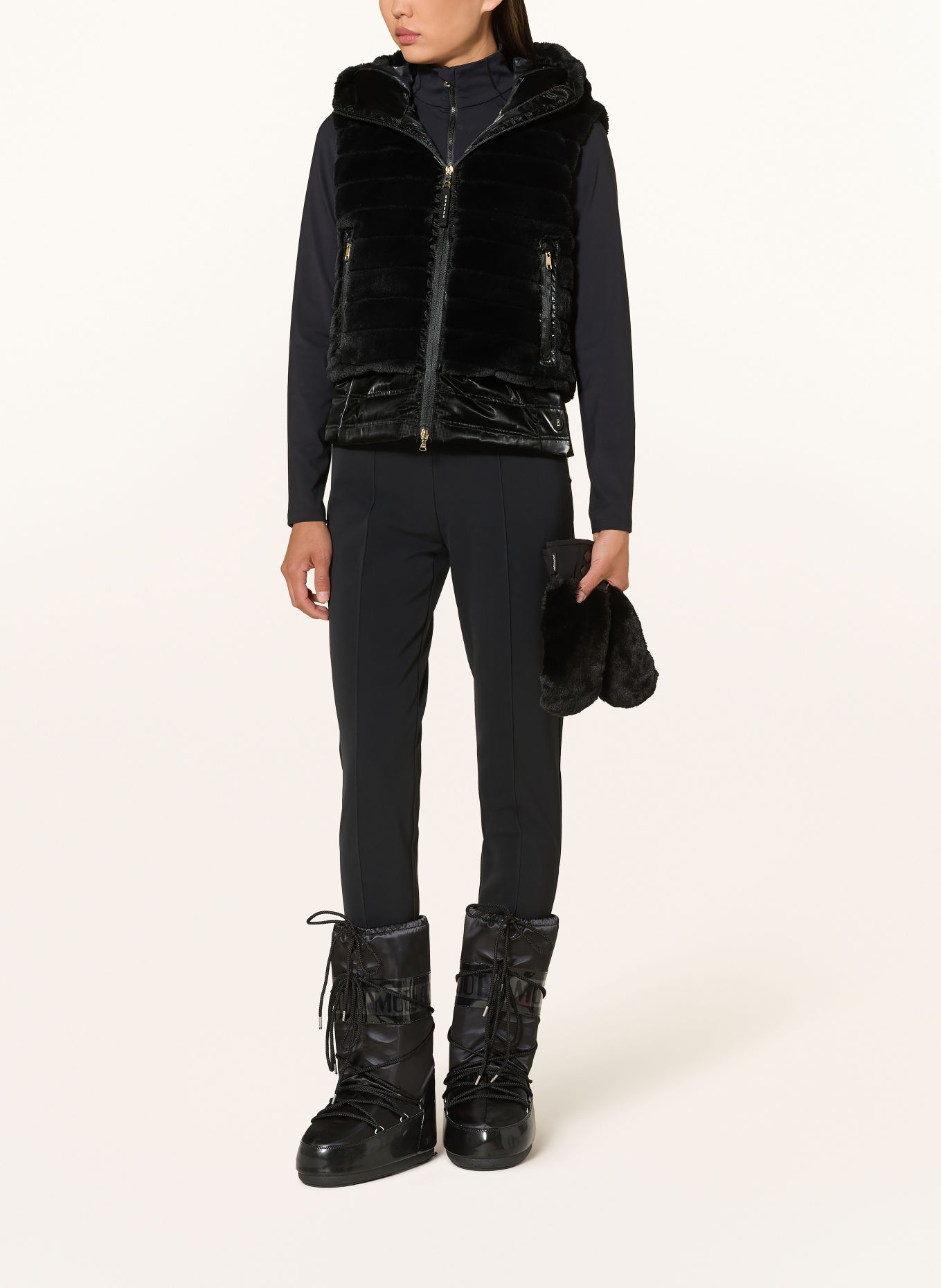 BOGNER Fleece bodywarmer MANDA-D: ZWART