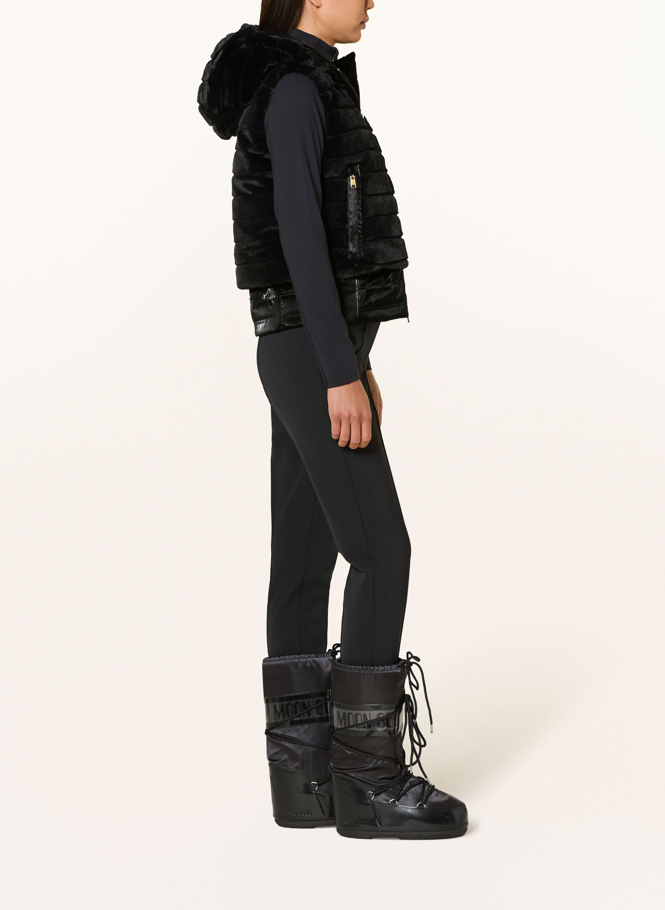 BOGNER Fleece bodywarmer MANDA-D: ZWART