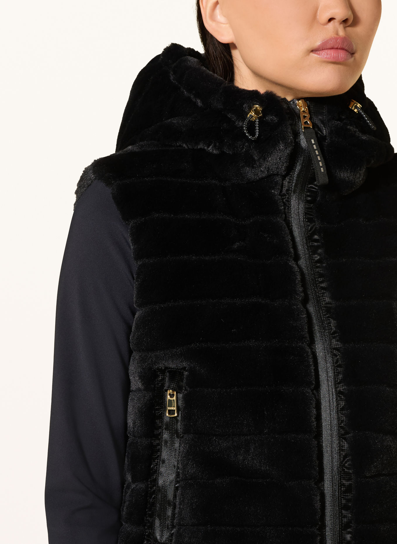 BOGNER Fleece bodywarmer MANDA-D: ZWART
