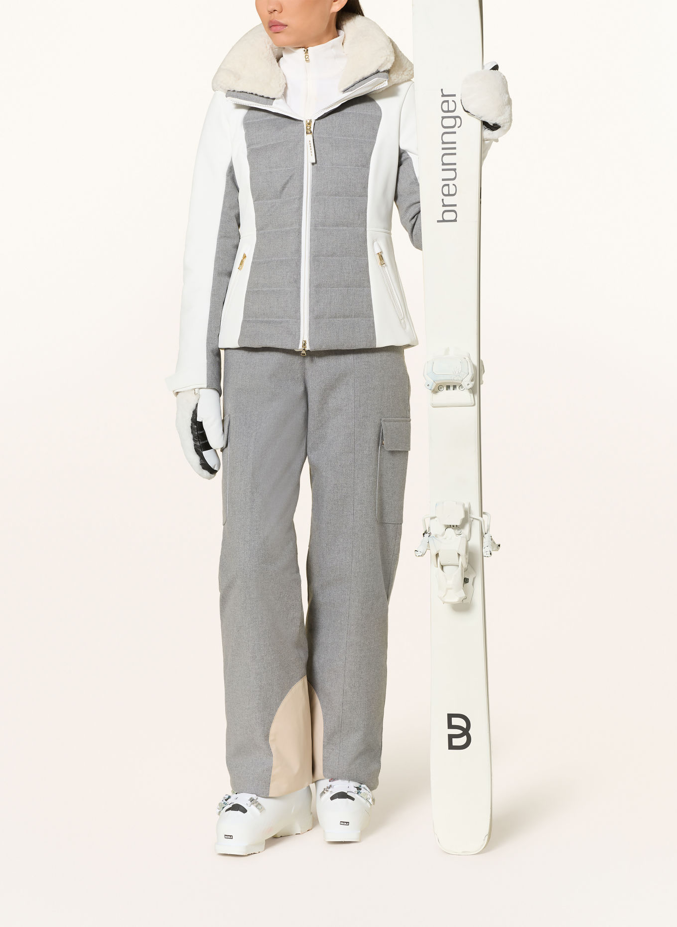 BOGNER Donzen ski-jas LINN-D: GRIJS / WIT