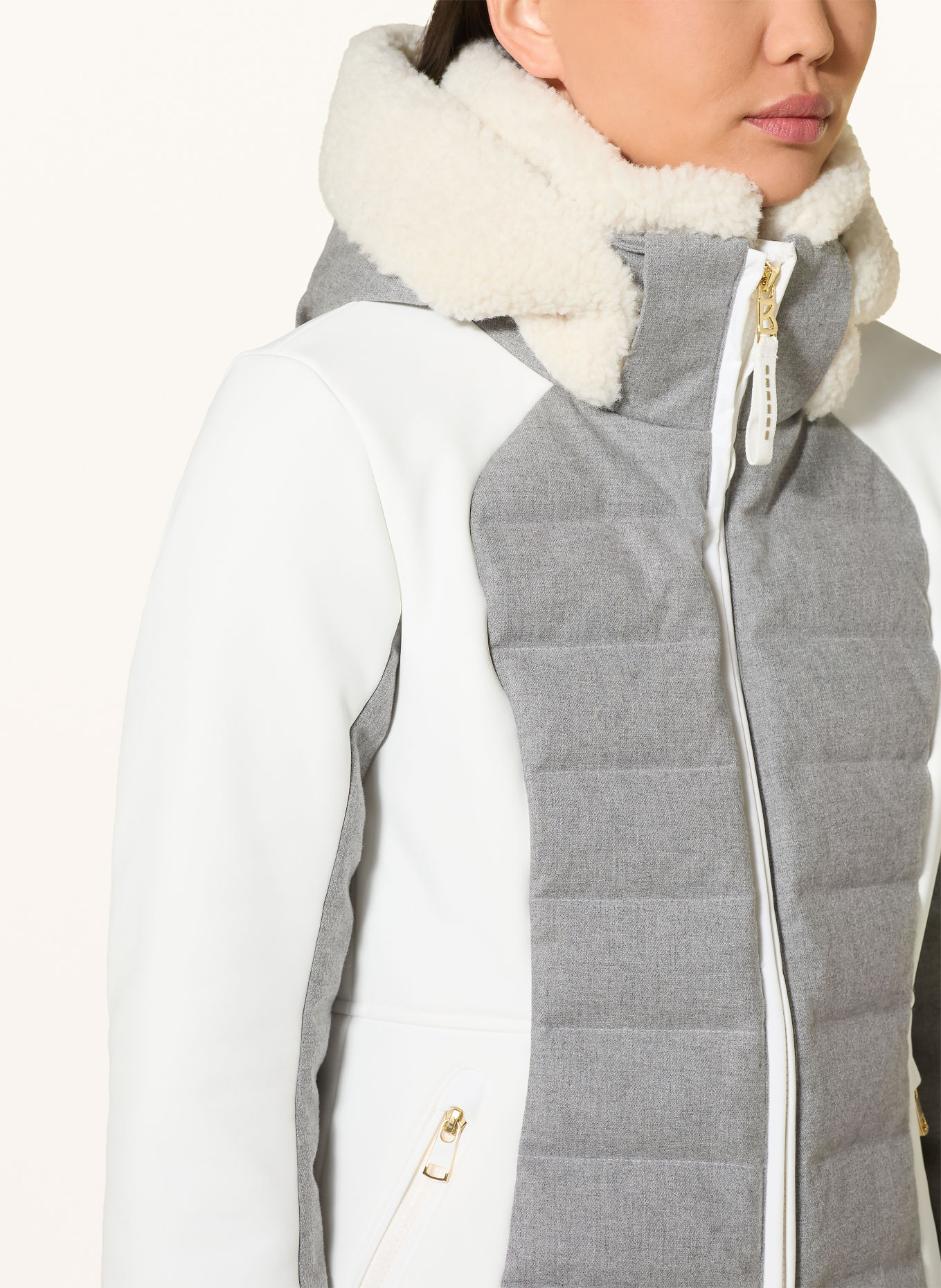 BOGNER Donzen ski-jas LINN-D: GRIJS / WIT