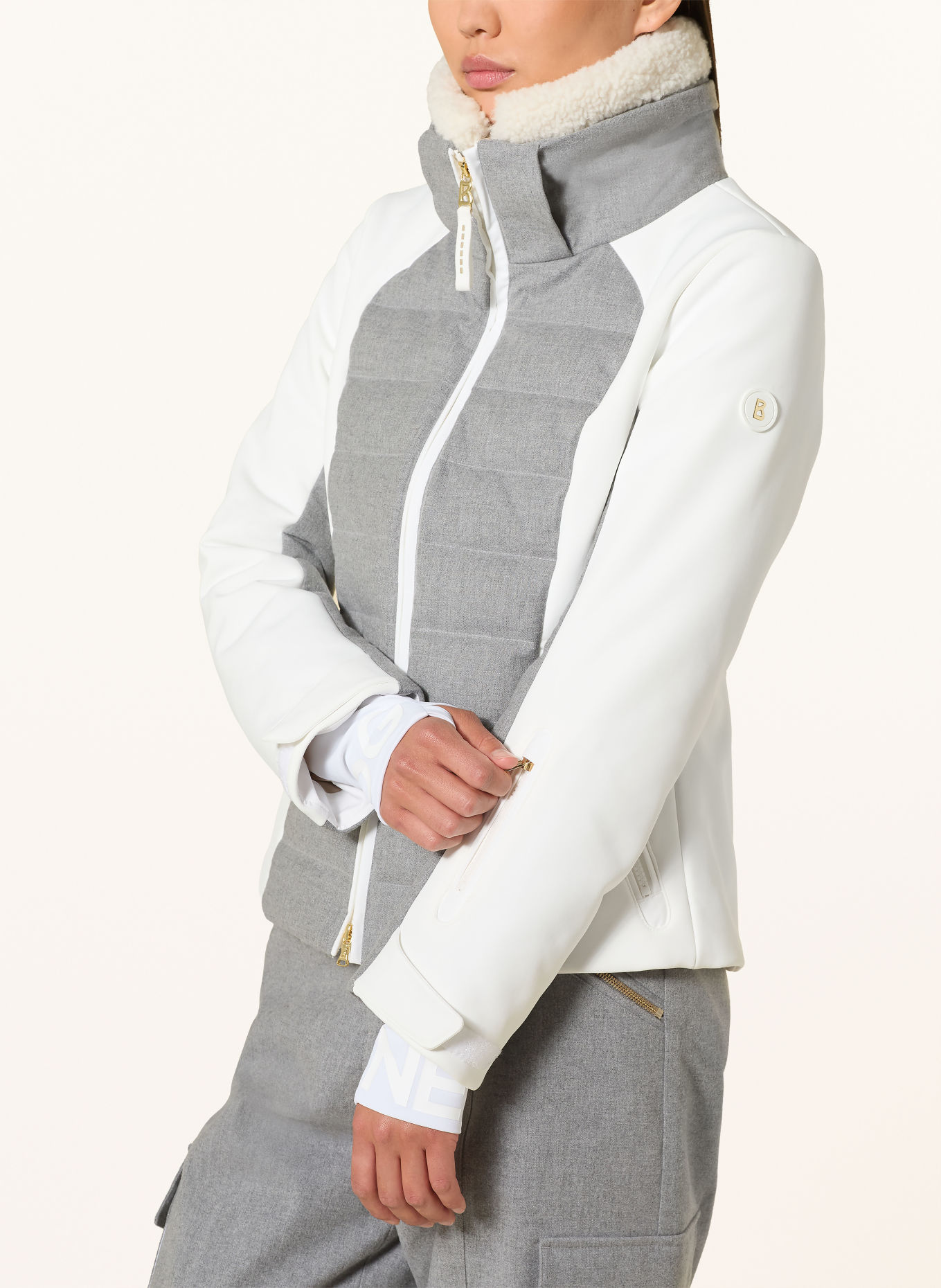 BOGNER Donzen ski-jas LINN-D: GRIJS / WIT