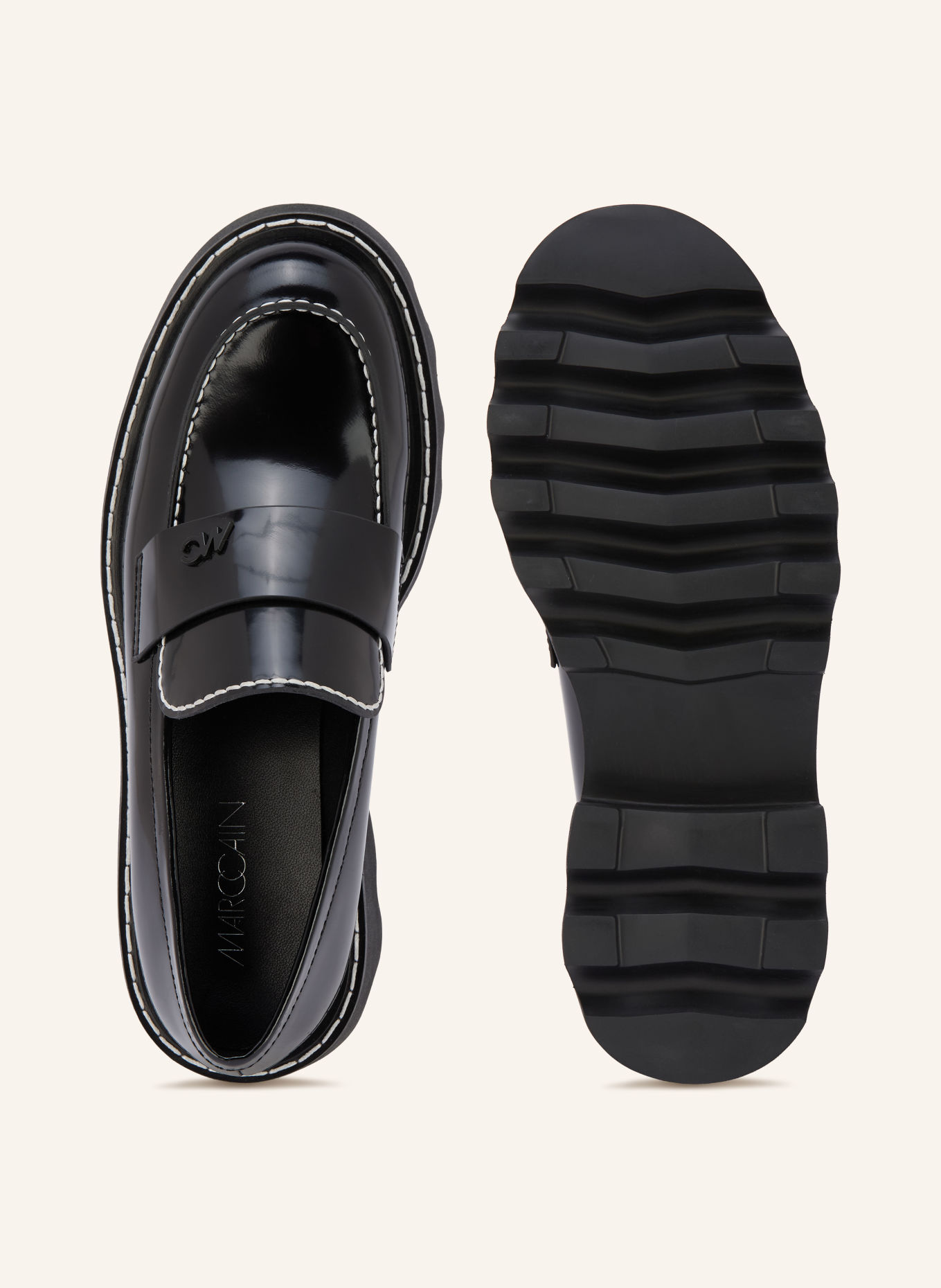 MARC CAIN Platform Loafers: 900 black new