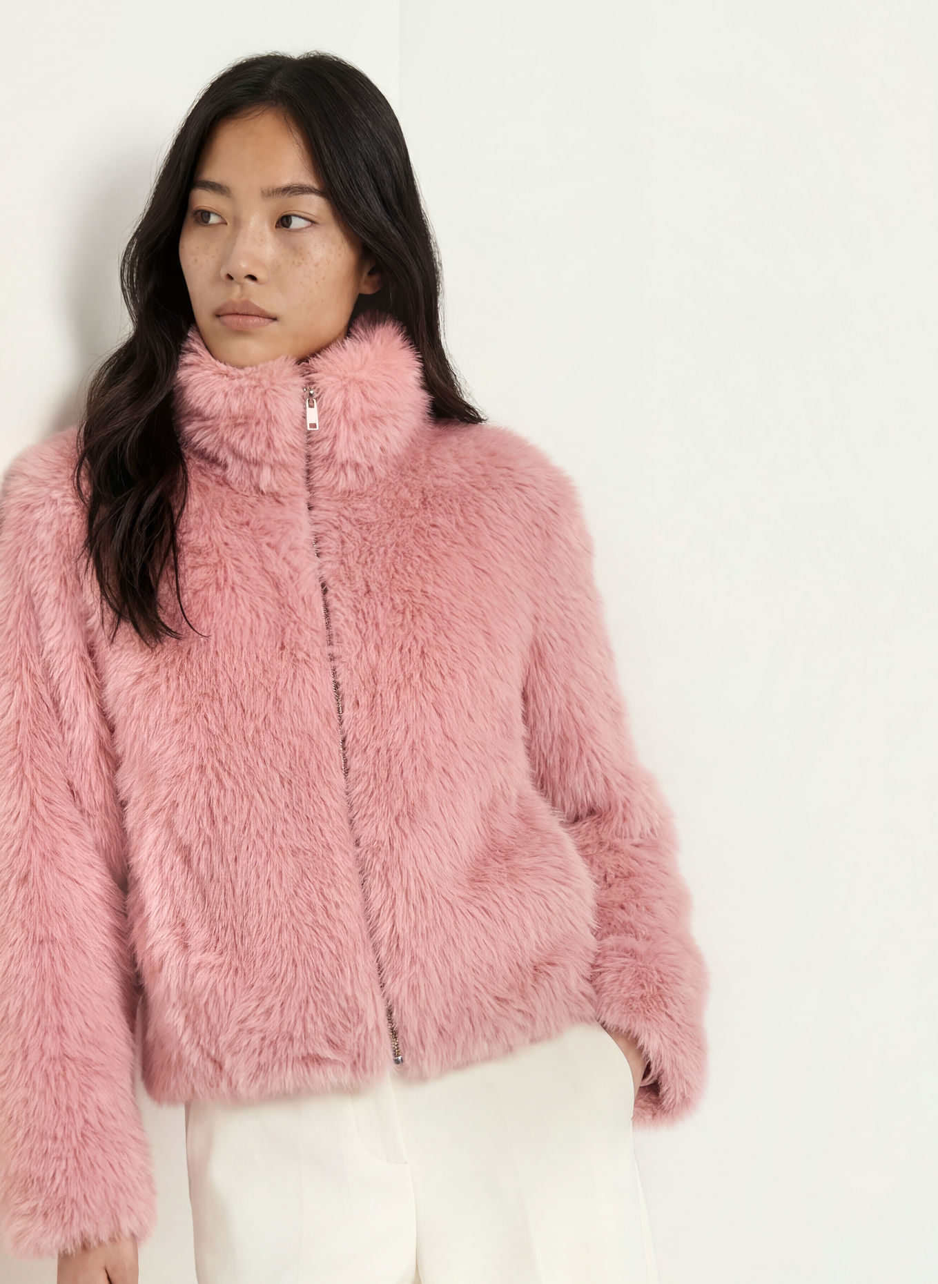 MILESTONE Kunstfell-Jacke MSMIYOKO: ALTROSA