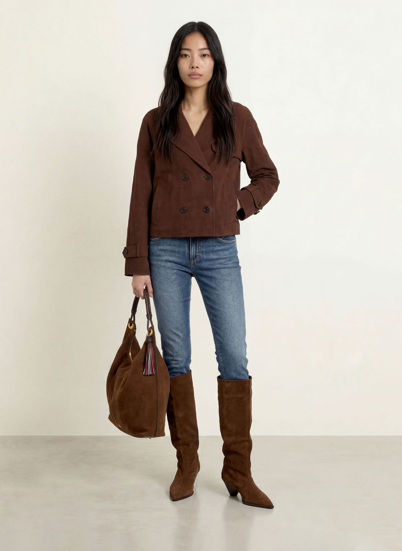 MILESTONE MSBRANDY Leather Jacket: DARK BROWN