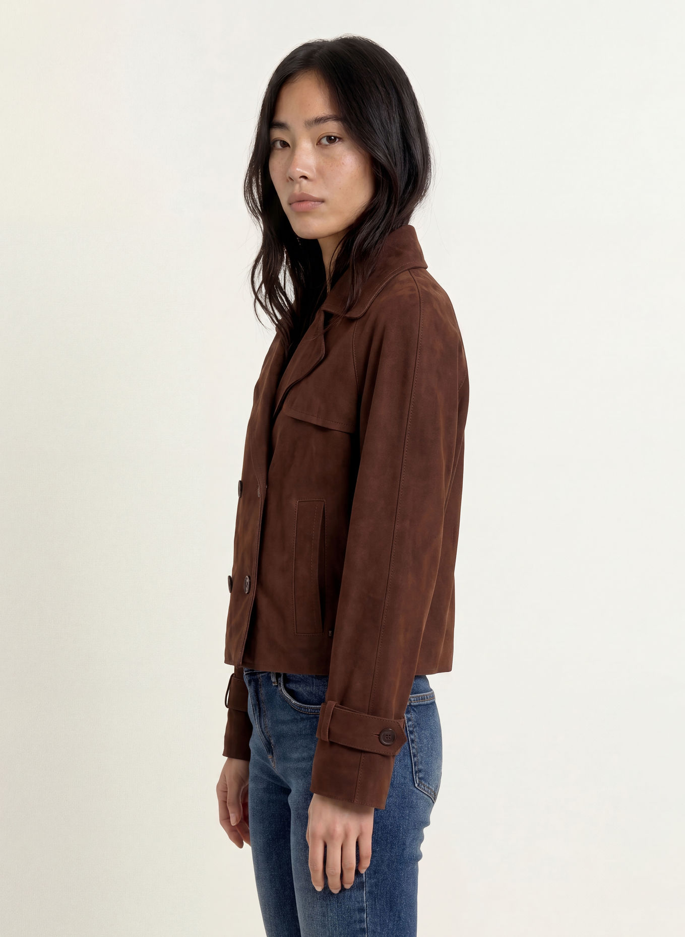 MILESTONE MSBRANDY Leather Jacket: DARK BROWN