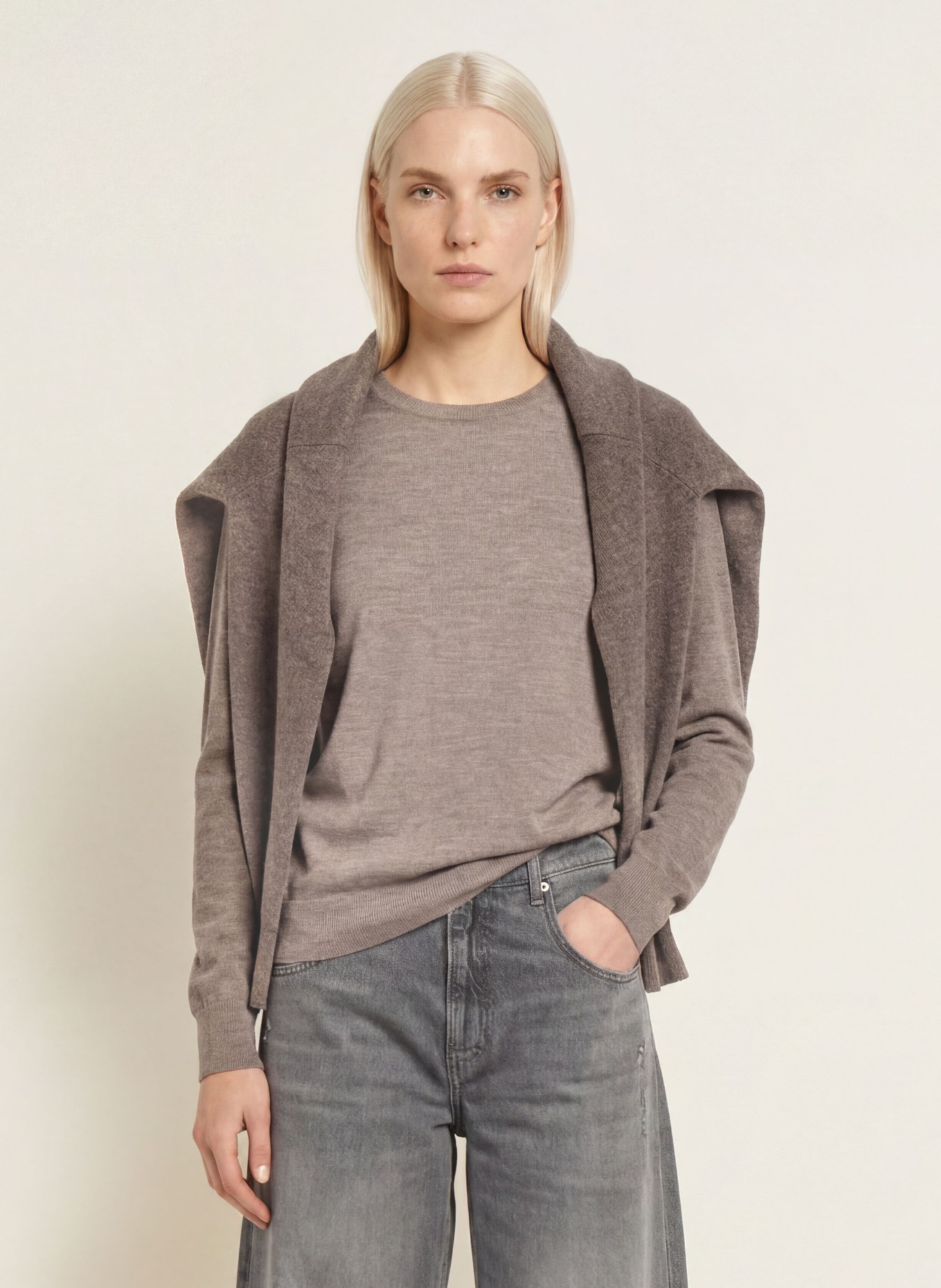 darling harbour Pullover: STONE MELANGE