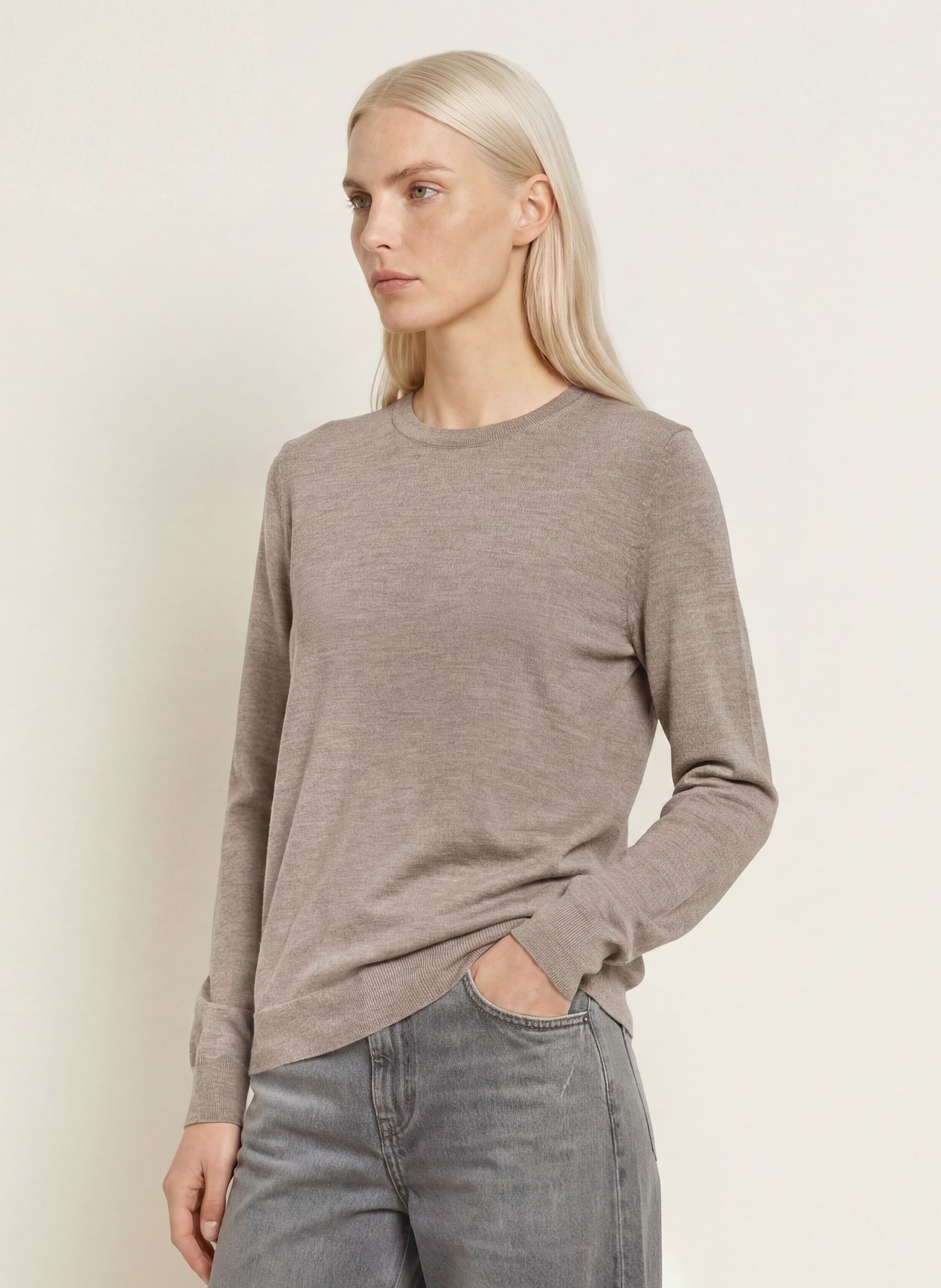 darling harbour Pullover: STONE MELANGE