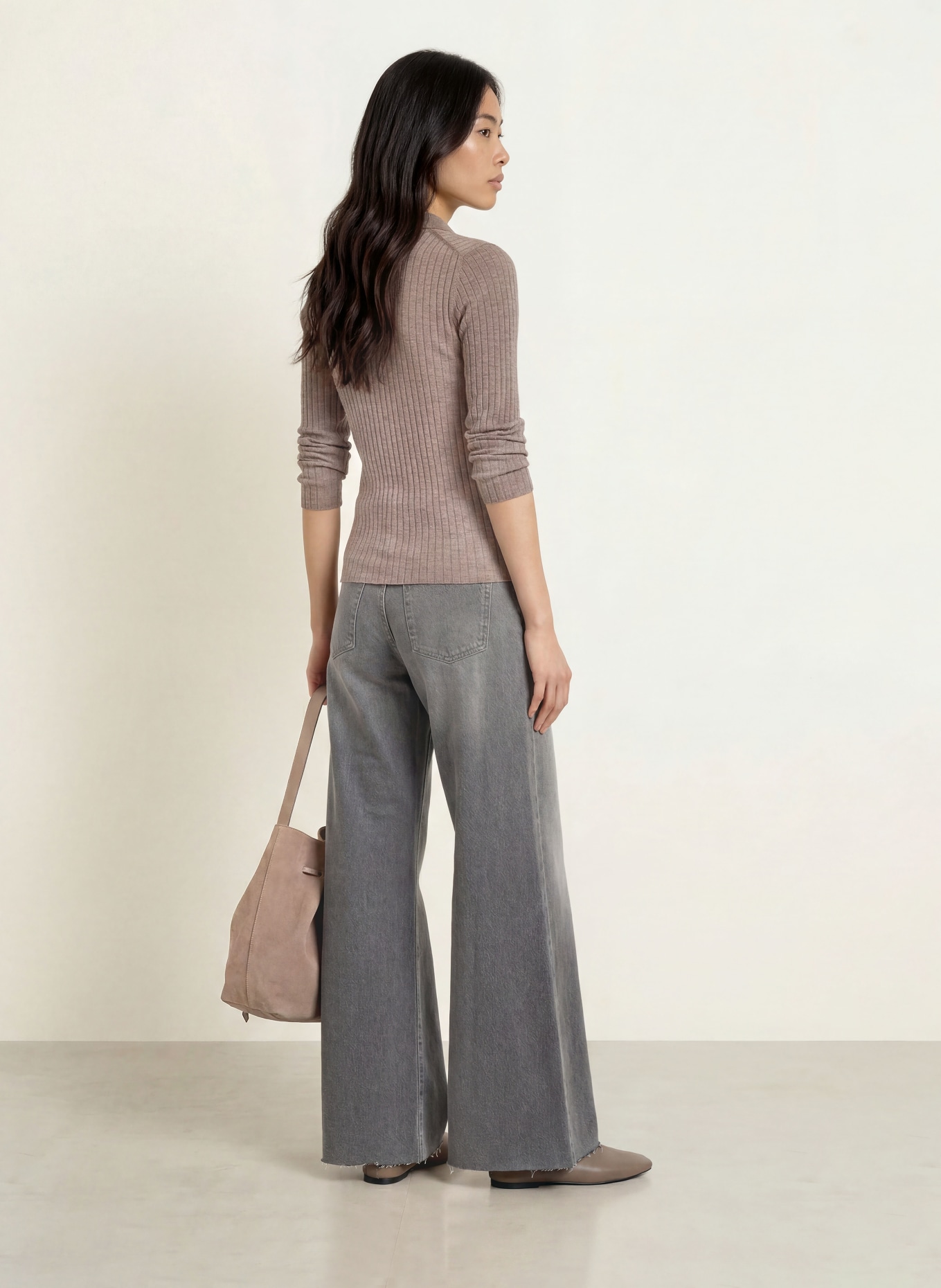 darling harbour Gilet en laine mérinos: STONE MELANGE