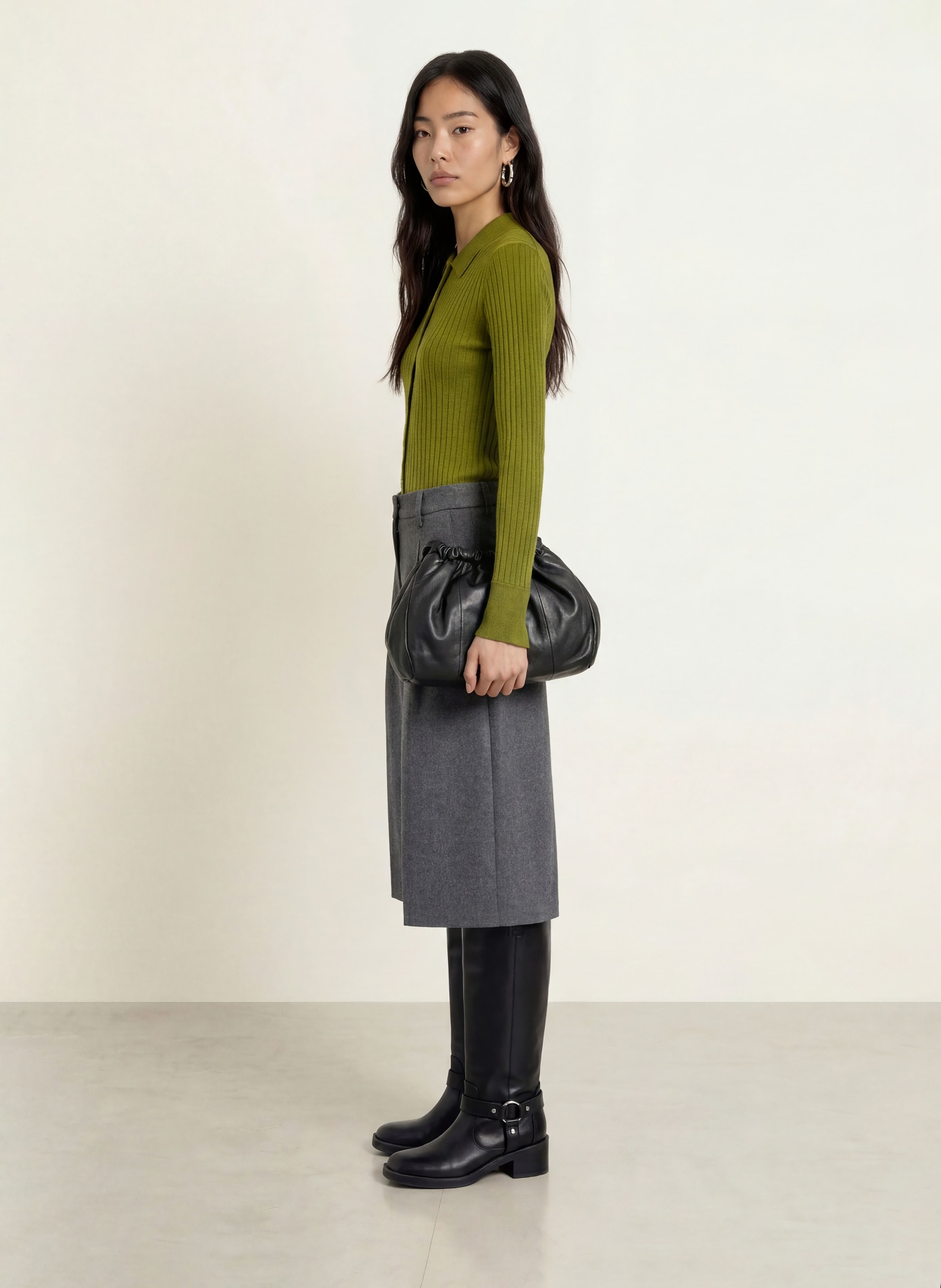 darling harbour Gilet en laine mérinos: Tea Green