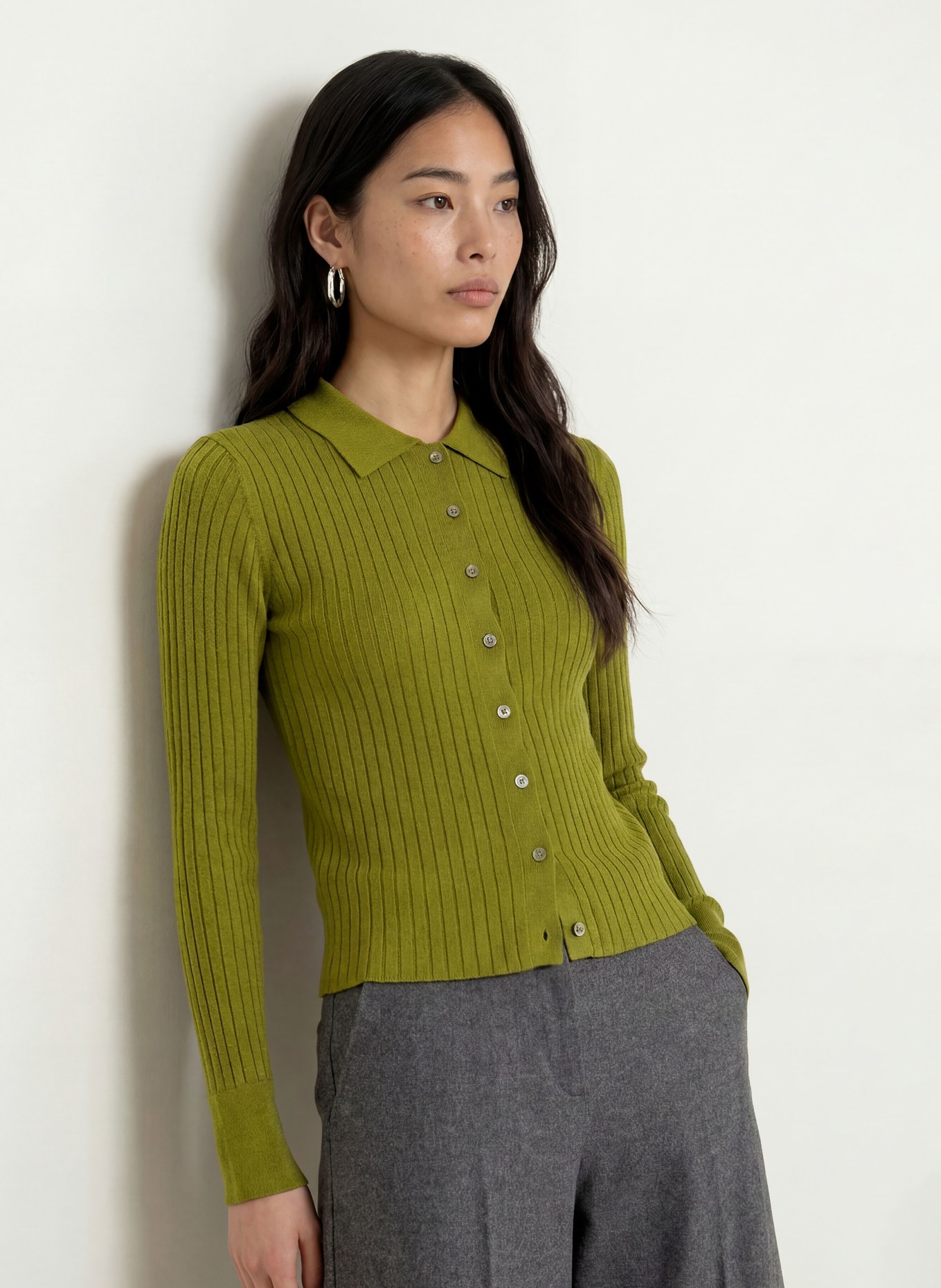 darling harbour Gilet en laine mérinos: Tea Green