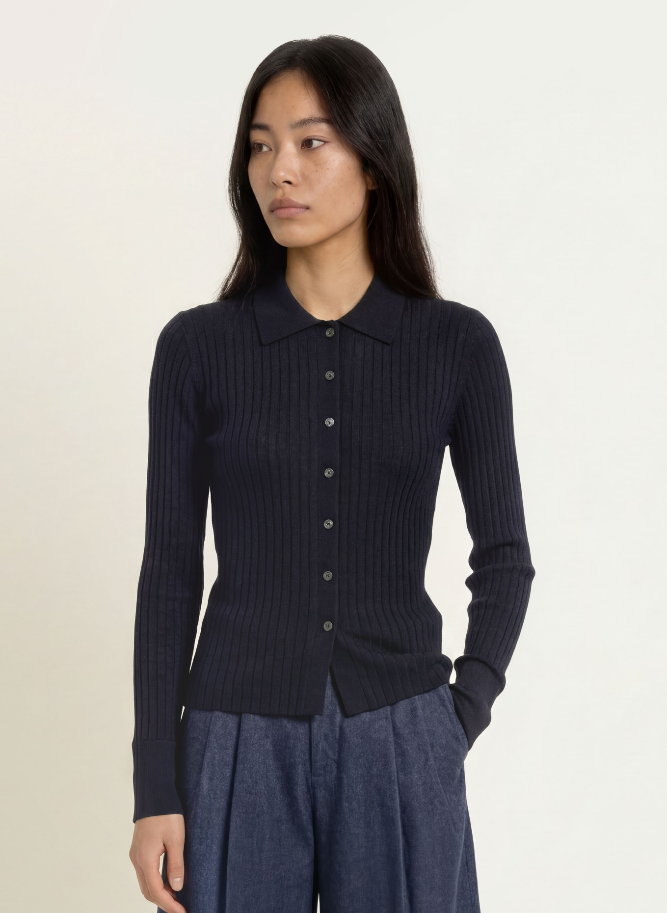 darling harbour Vest van merinowol: NAVY