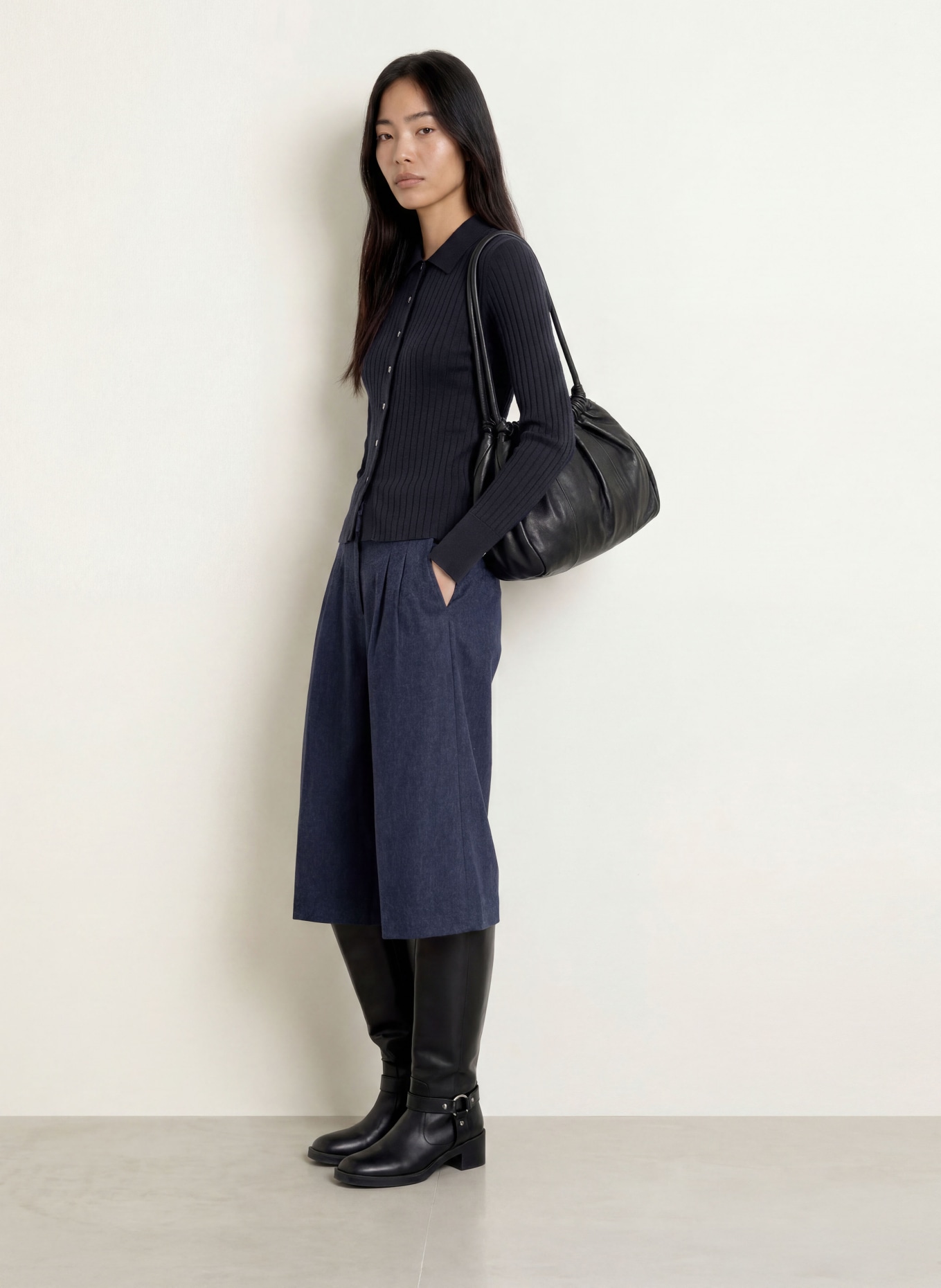 darling harbour Vest van merinowol: NAVY