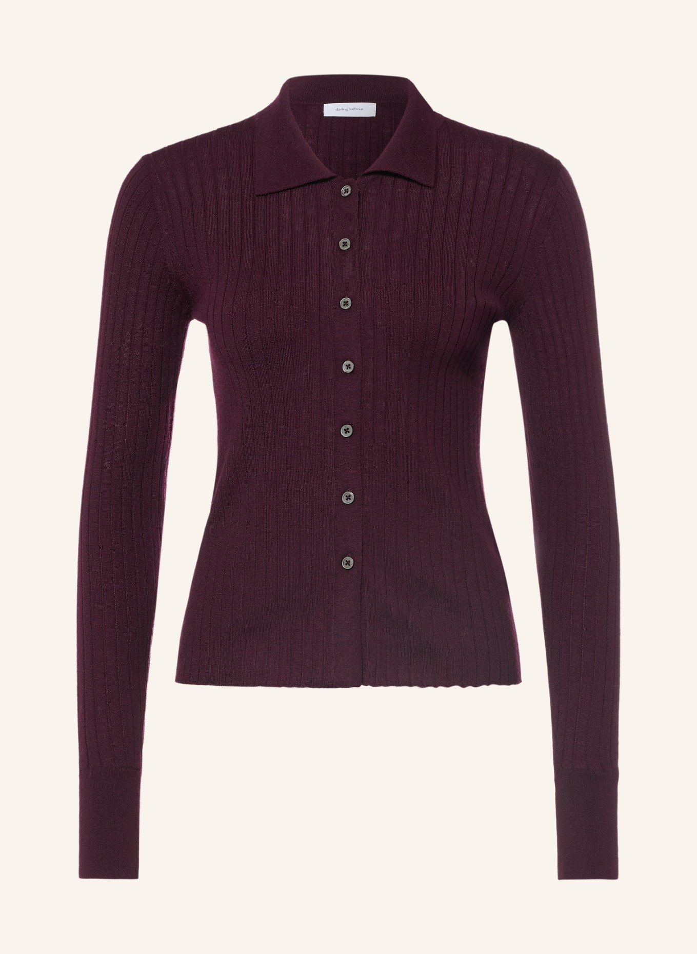 darling harbour Gilet en laine mérinos: PLUM