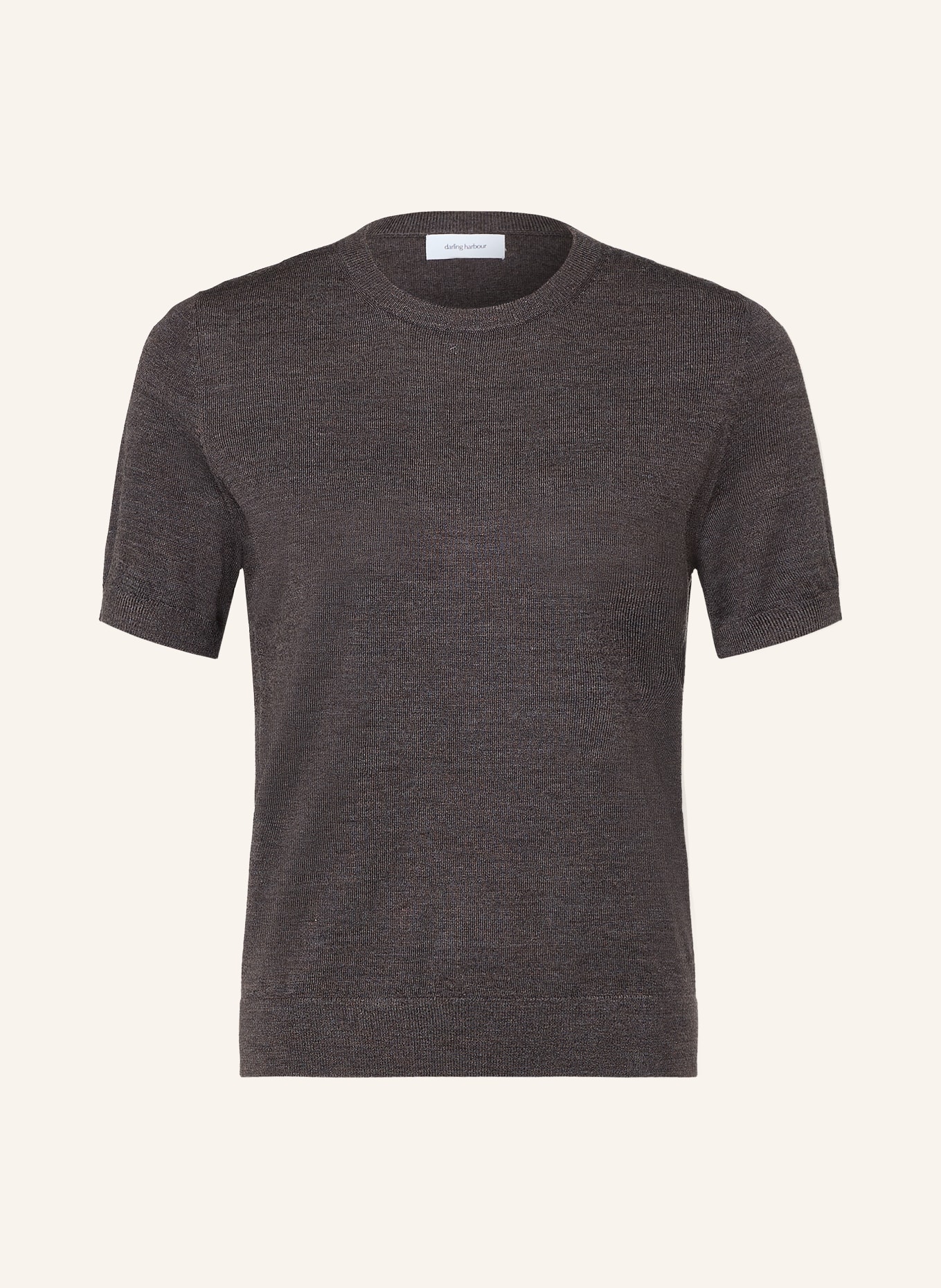 darling harbour Strickshirt aus Merinowolle: truffle melange
