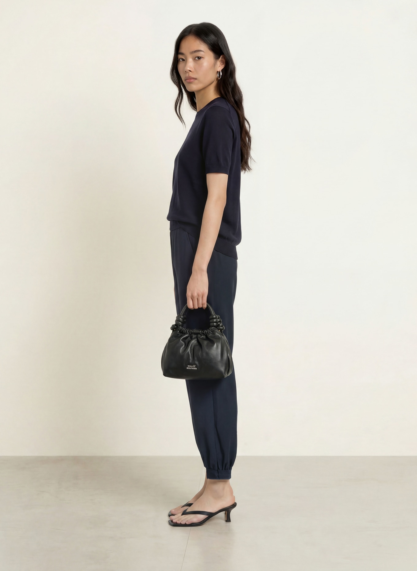 darling harbour Haut en maille en laine mérinos: NAVY