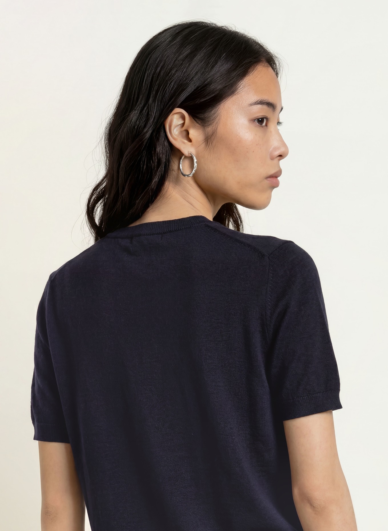 darling harbour Haut en maille en laine mérinos: NAVY