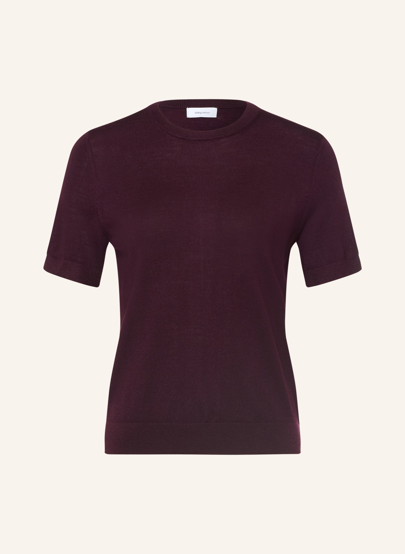darling harbour Haut en maille en laine mérinos: PLUM