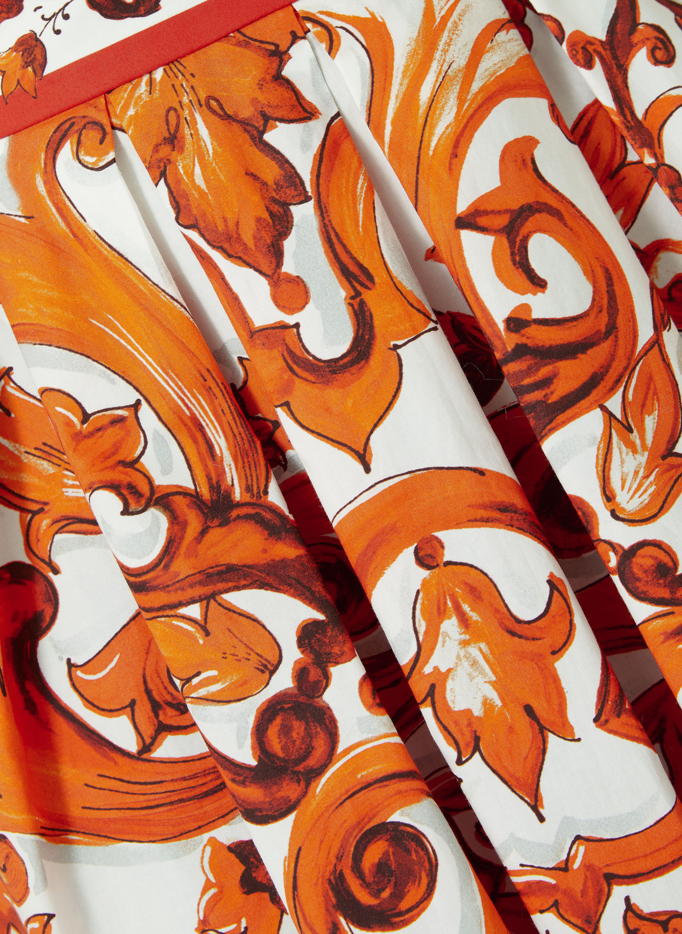 DOLCE & GABBANA Robe: ORANGE / BLANC