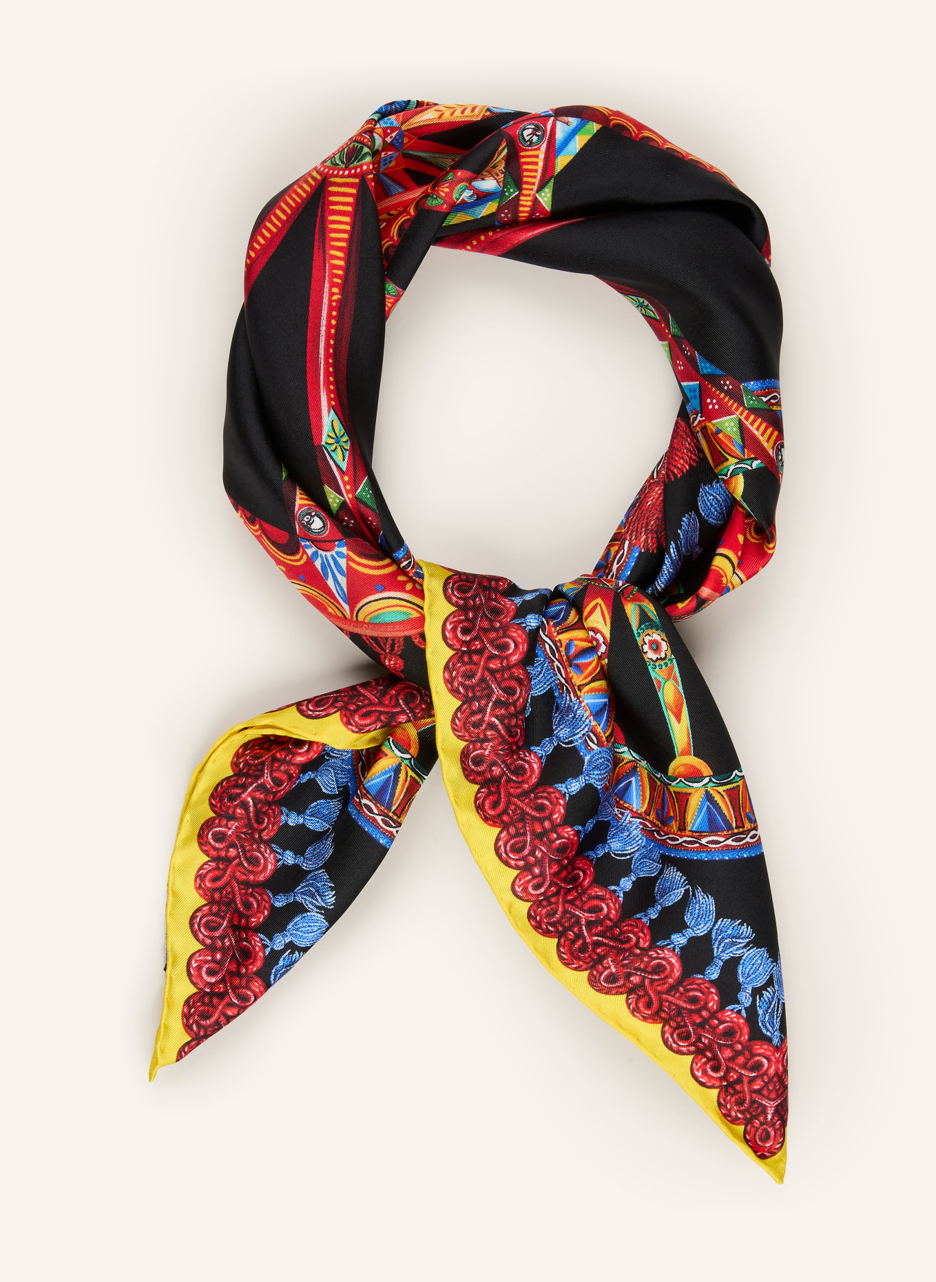 DOLCE & GABBANA Seidentuch: SCHWARZ / ROT / BLAU