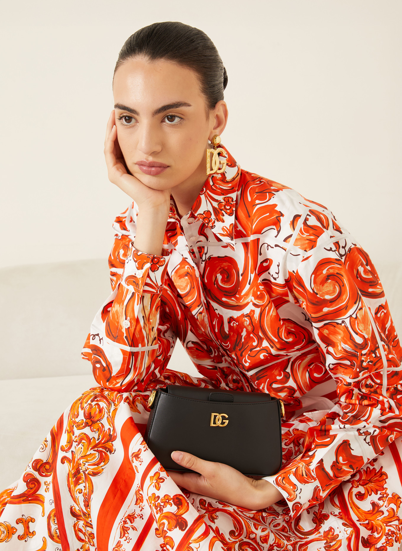 DOLCE & GABBANA Smartphone-Tasche: SCHWARZ / GOLD