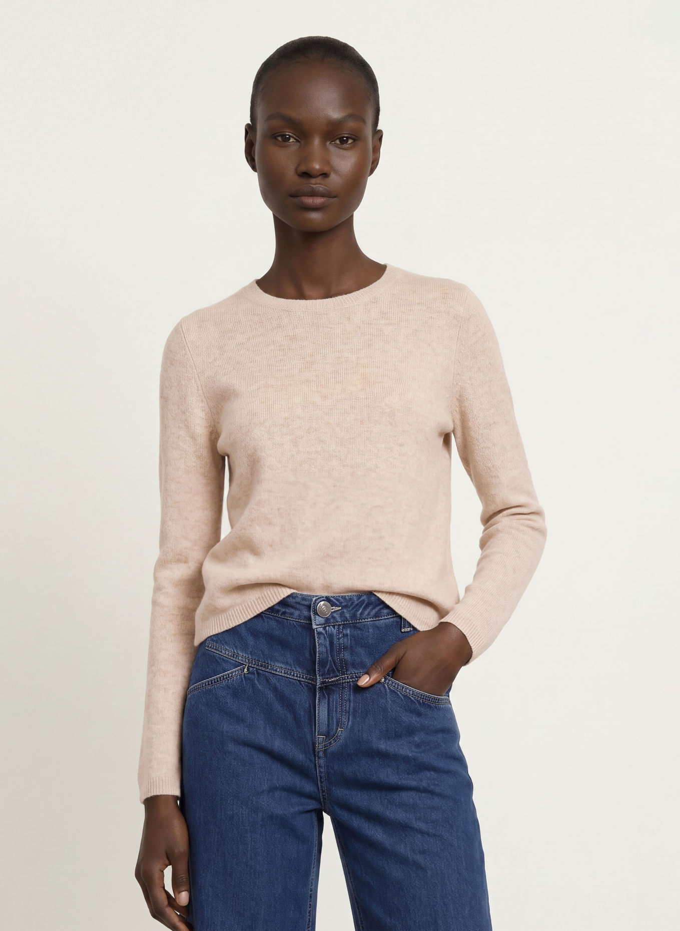 lilienfels Trøje med kashmir: BEIGE