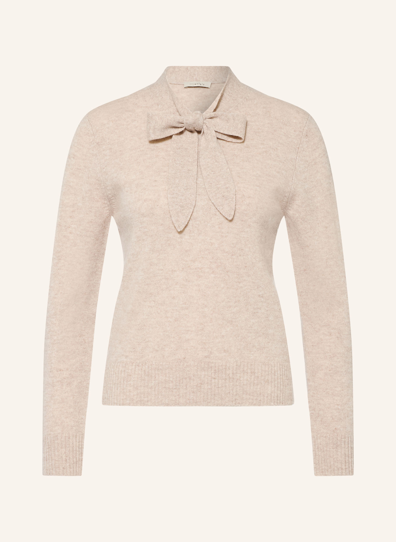 lilienfels Tröja med kashmir och fluga: BEIGE
