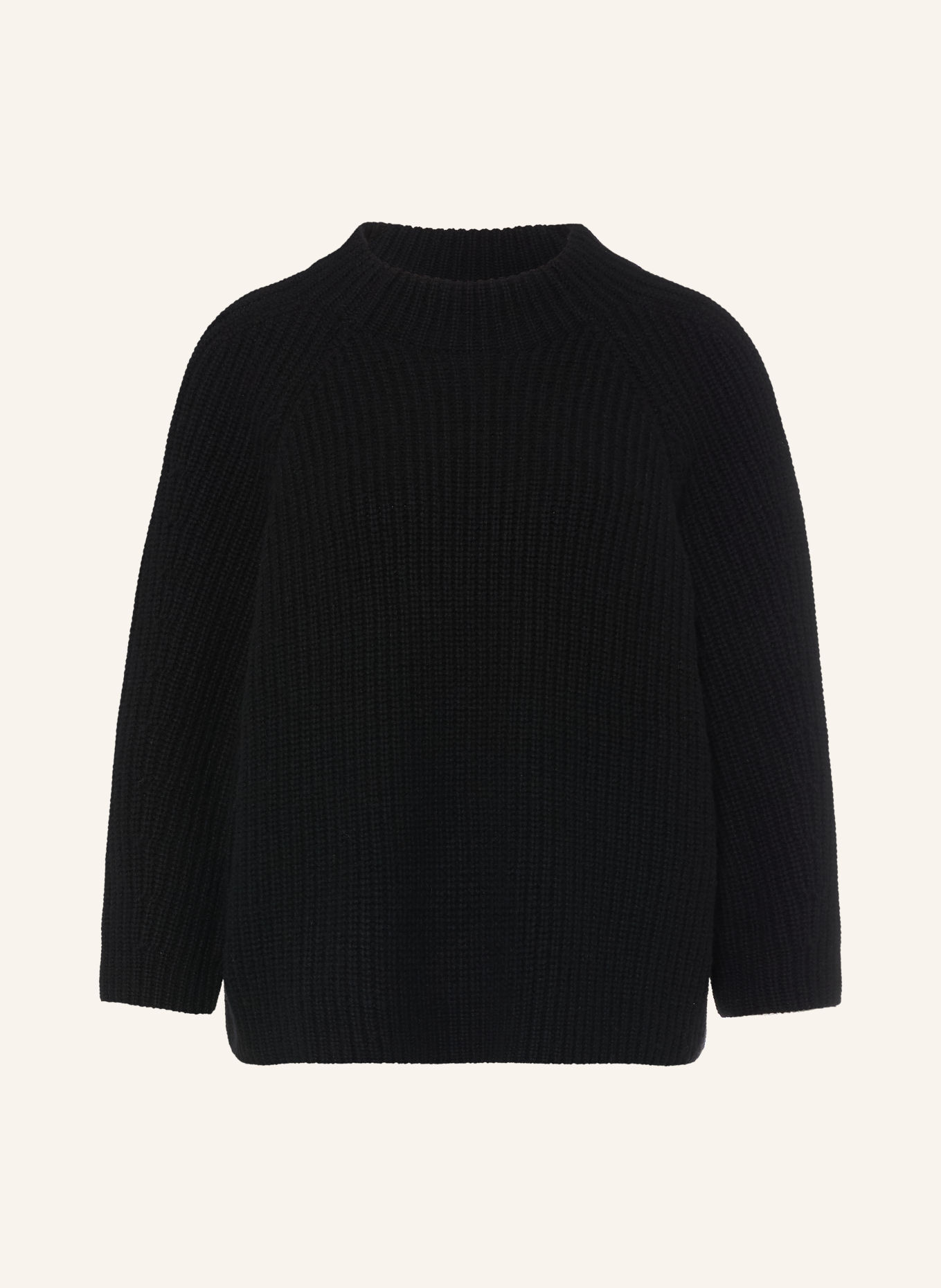 lilienfels 3/4-sleeve sweater with cashmere: BLACK