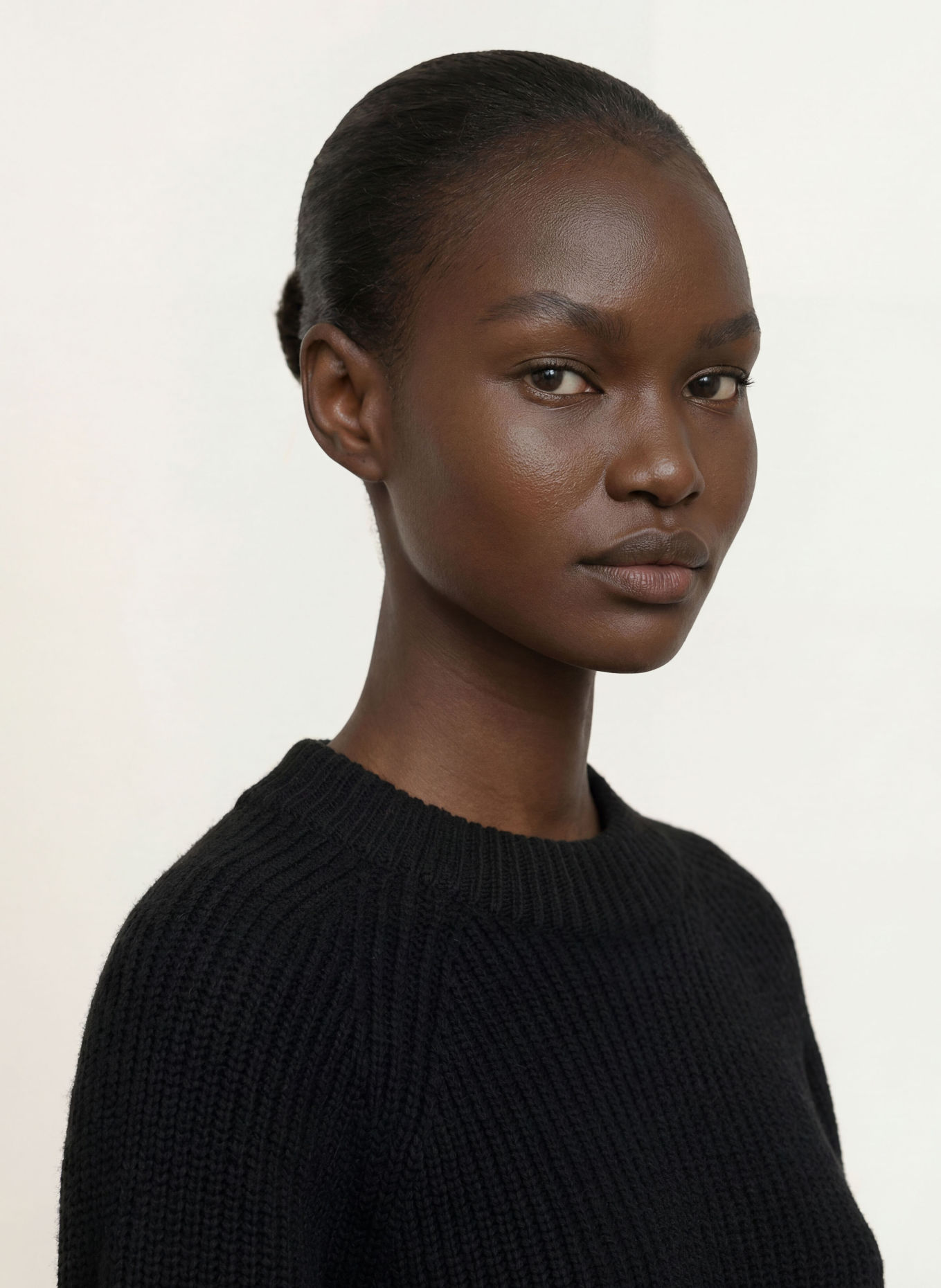 lilienfels 3/4-sleeve sweater with cashmere: BLACK