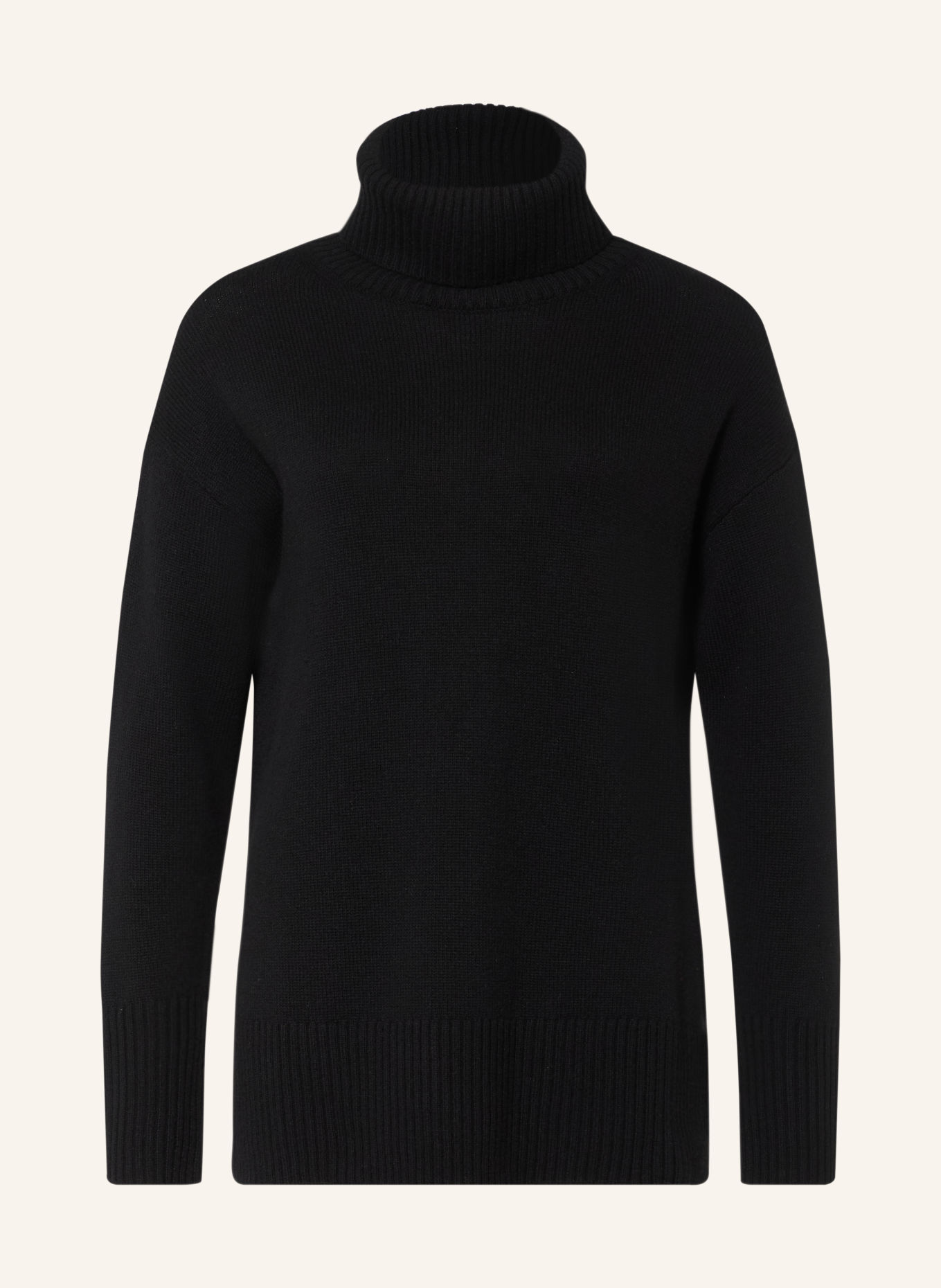 lilienfels Rullekravebluse med kashmir: SORT