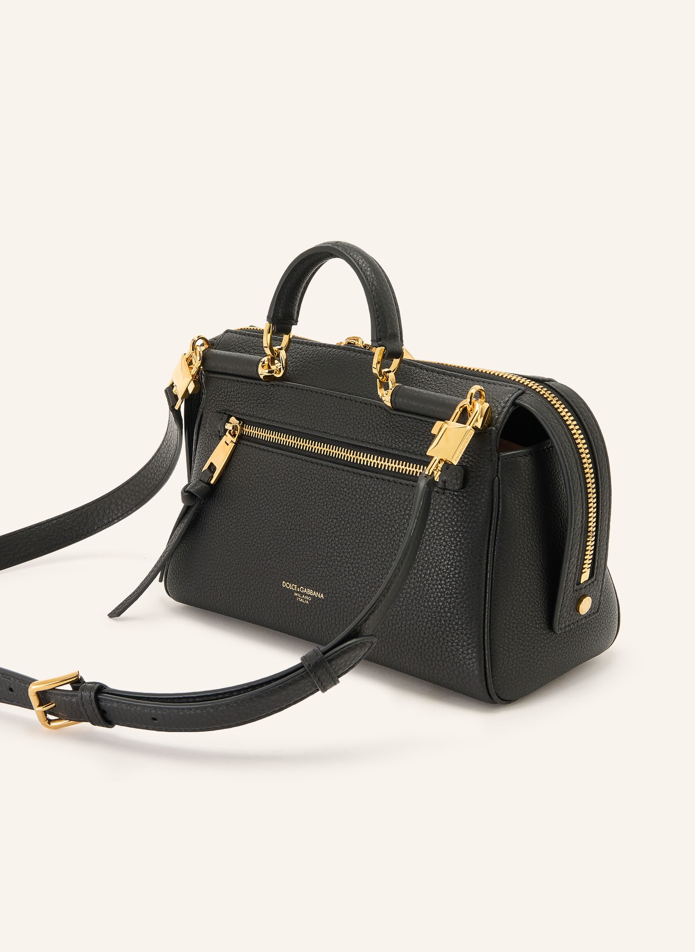 DOLCE & GABBANA Sac à bandoulière ODESSA: NOIR / OR