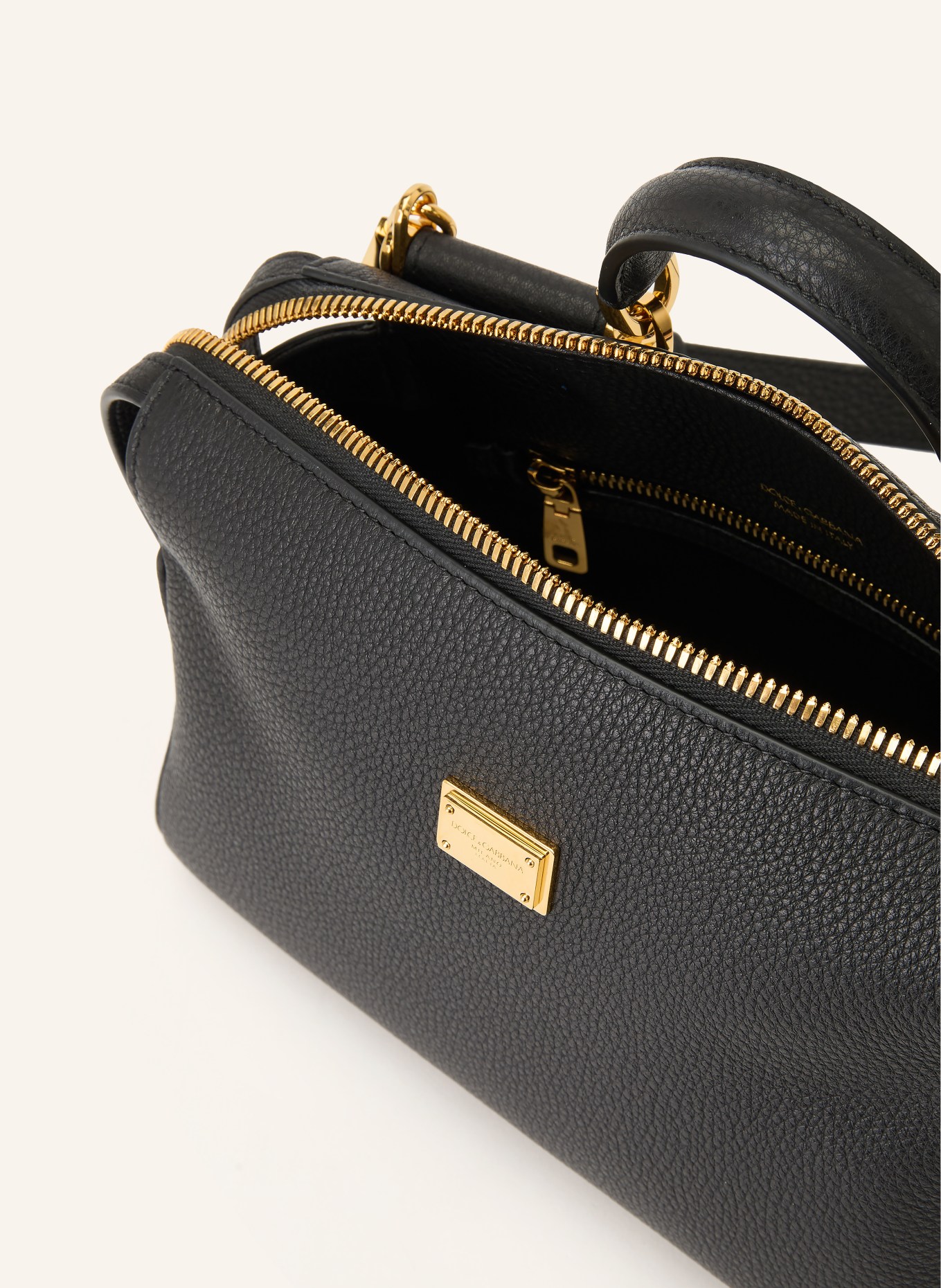 DOLCE & GABBANA Sac à bandoulière ODESSA: NOIR / OR