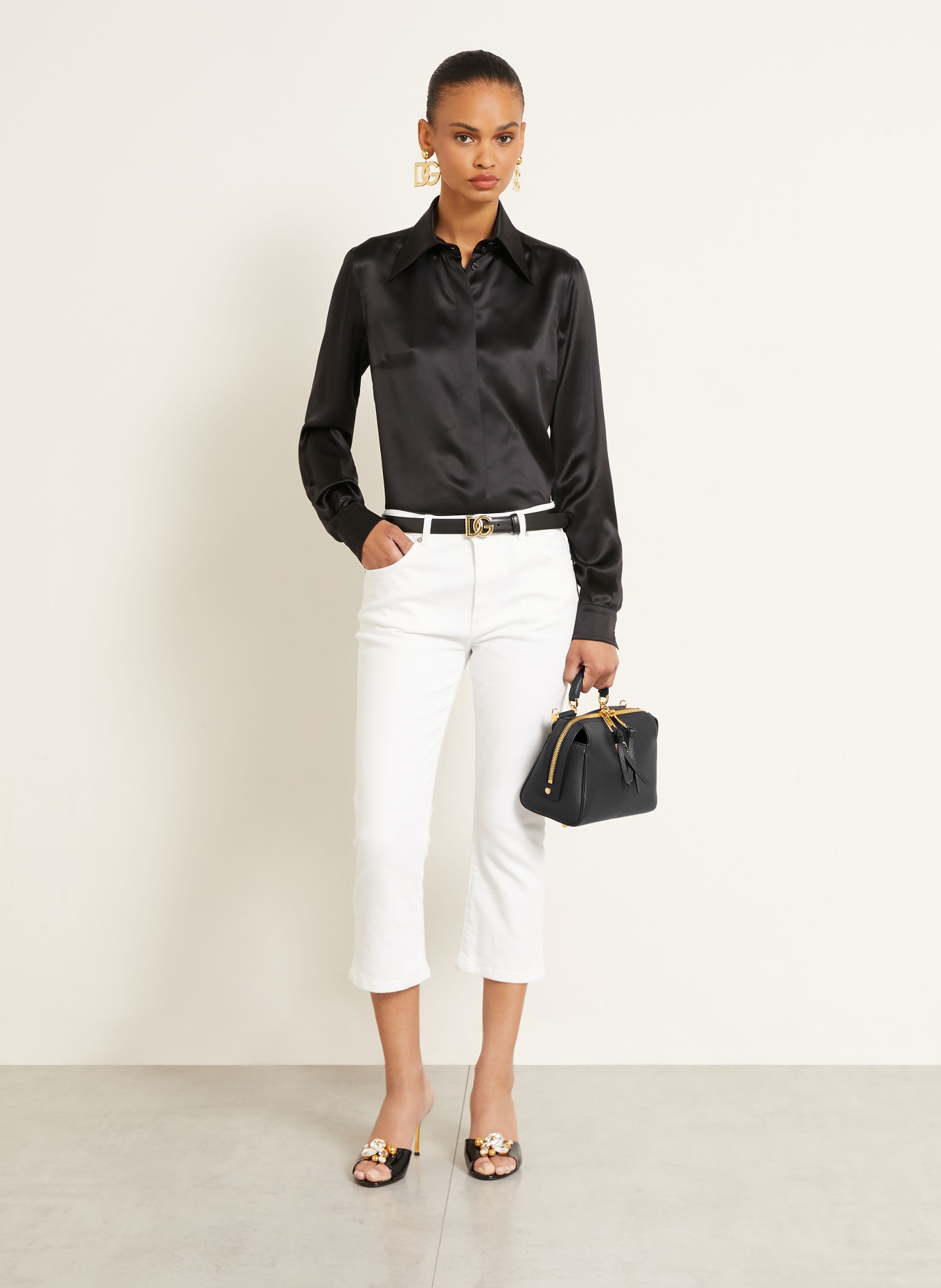 DOLCE & GABBANA Sac à bandoulière ODESSA: NOIR / OR