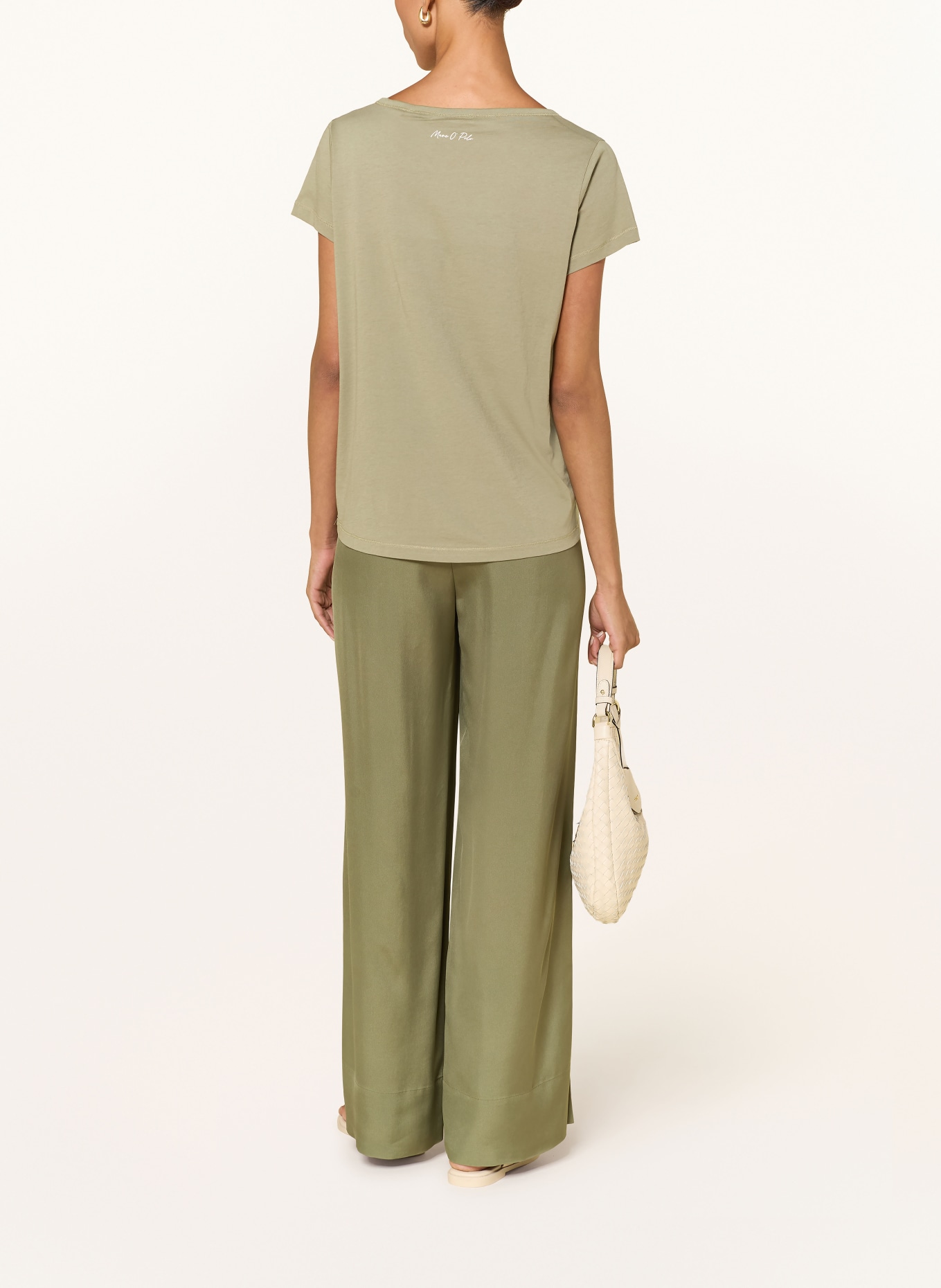 Marc O'Polo T-shirt: OLIWKOWY / BIAŁY
