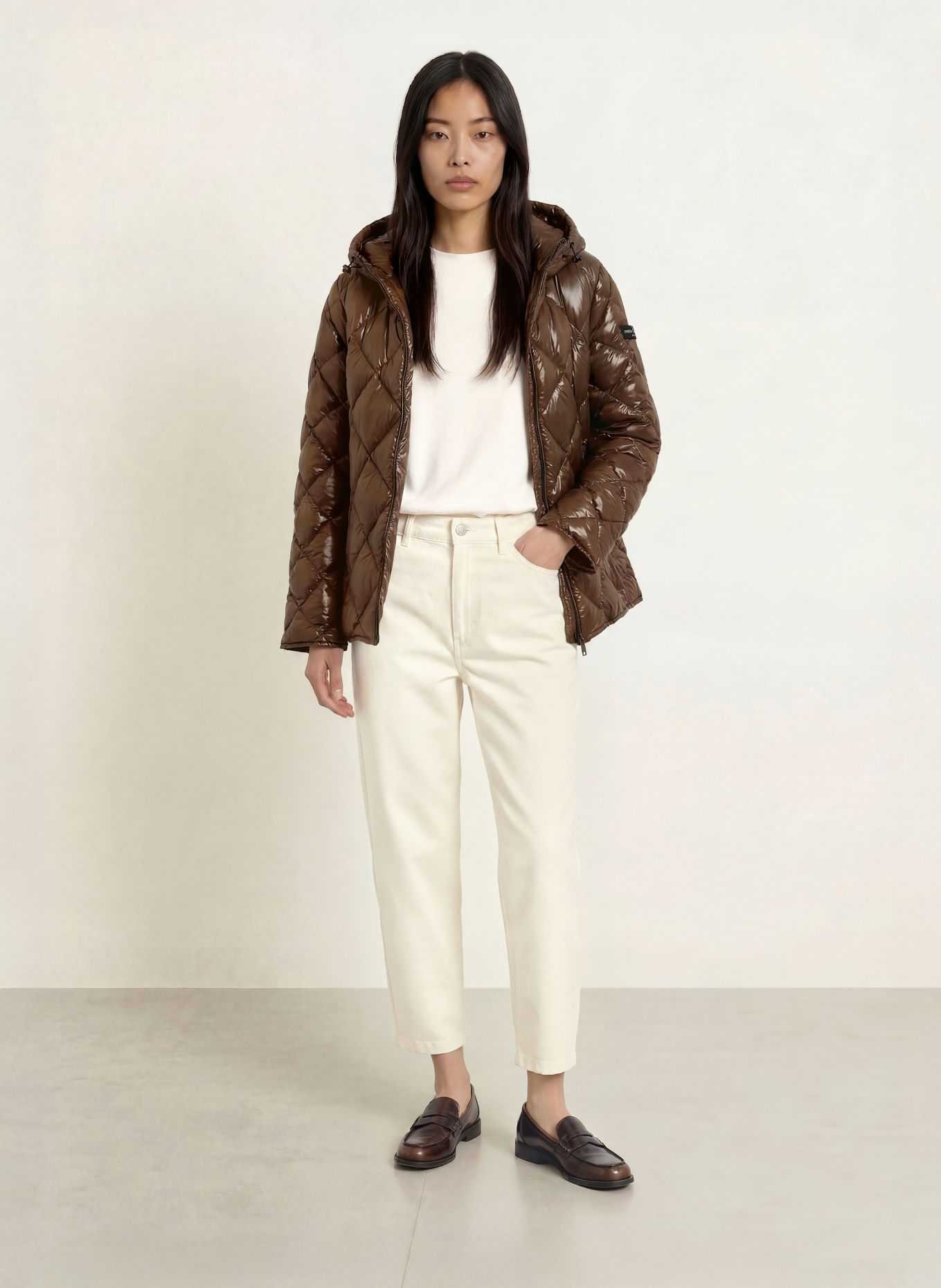 FRIEDA & FREDDIES FINJA Quilted Jacket: DARK BROWN