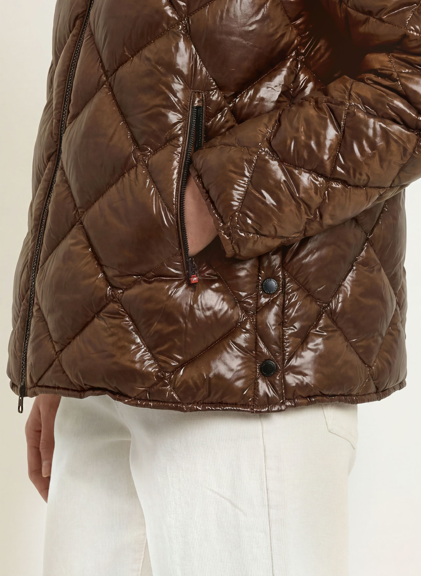 FRIEDA & FREDDIES FINJA Quilted Jacket: DARK BROWN