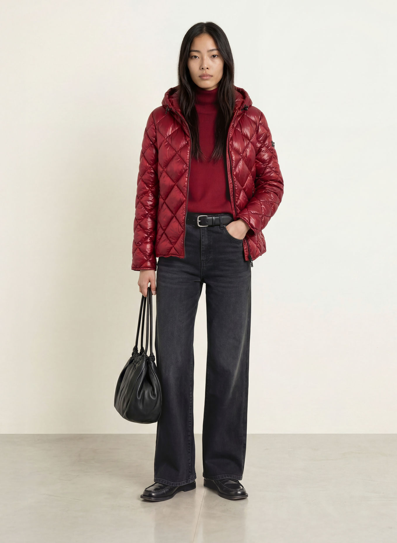 FRIEDA & FREDDIES FINJA Quilted Jacket: DARK RED
