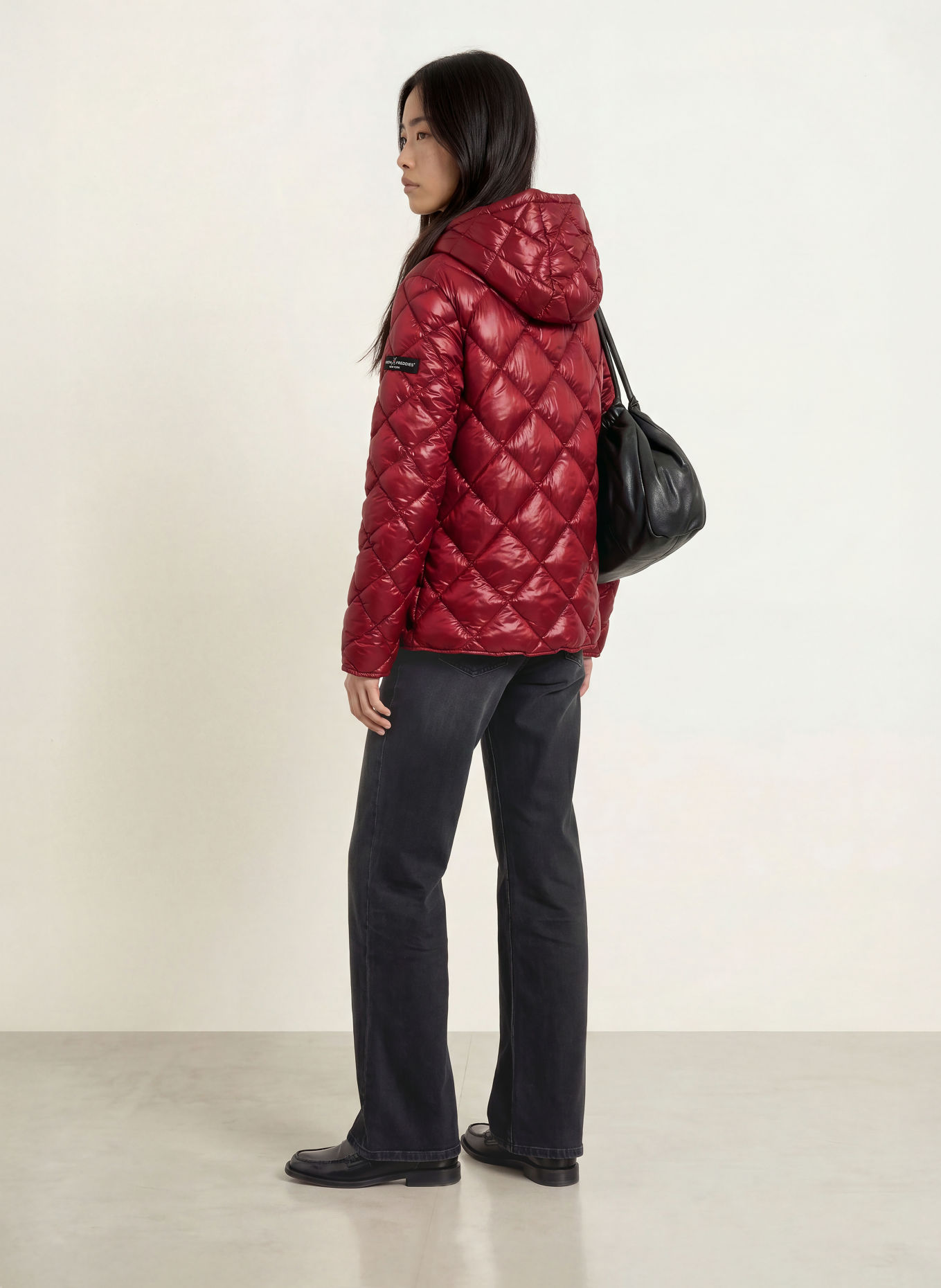 FRIEDA & FREDDIES FINJA Quilted Jacket: DARK RED