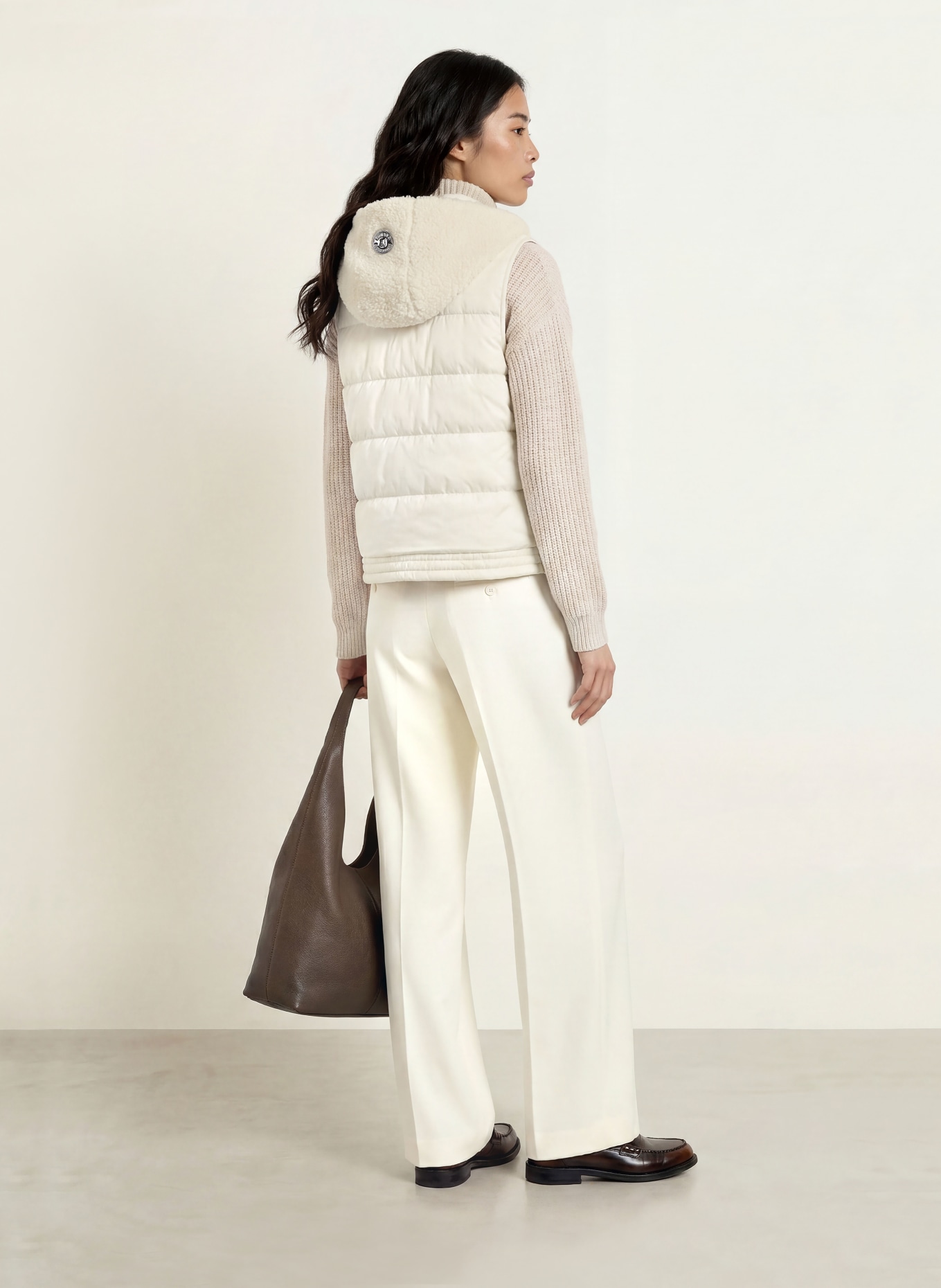 FRIEDA & FREDDIES Steppweste MISS DAISY im Materialmix: CREME