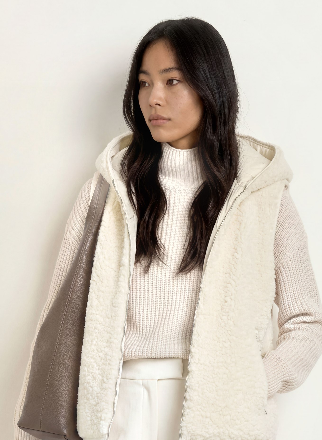 FRIEDA & FREDDIES Steppweste MISS DAISY im Materialmix: CREME