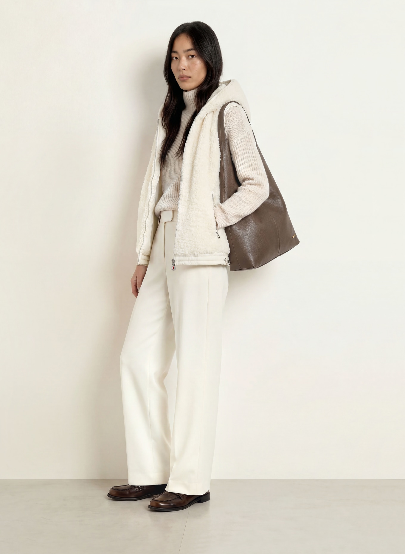 FRIEDA & FREDDIES Steppweste MISS DAISY im Materialmix: CREME