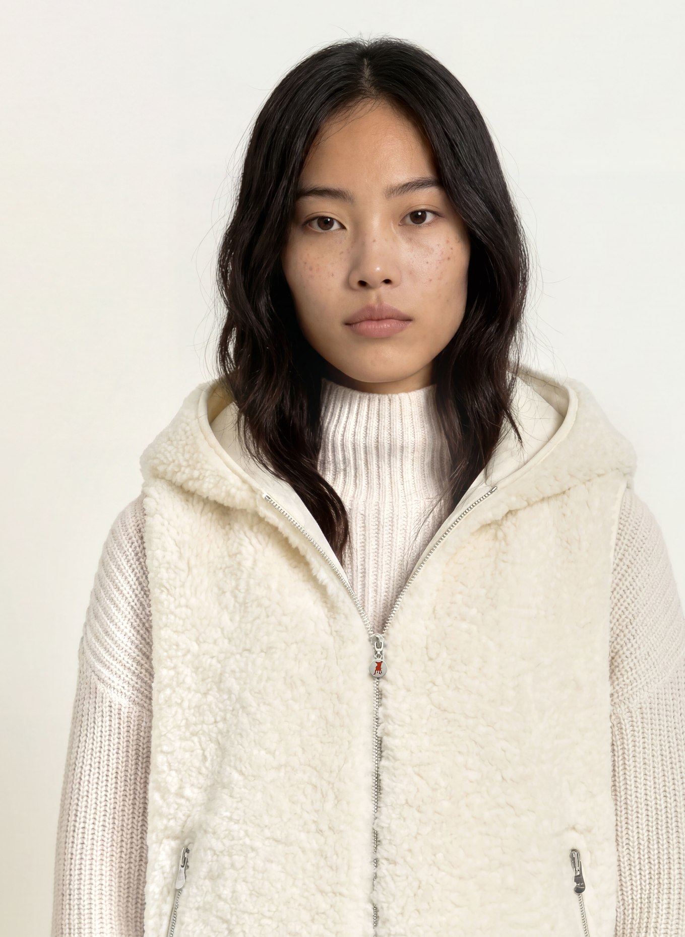 FRIEDA & FREDDIES Steppweste MISS DAISY im Materialmix: CREME