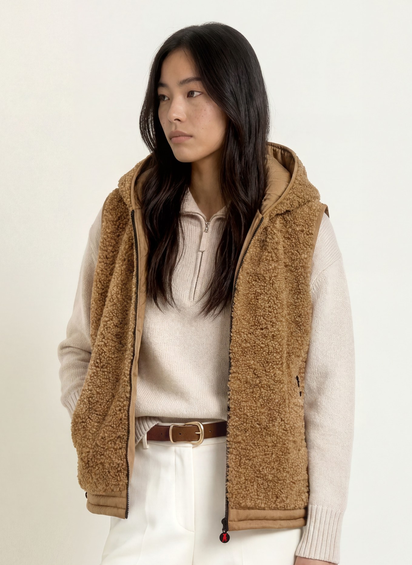 FRIEDA & FREDDIES Steppweste MISS DAISY im Materialmix: CAMEL