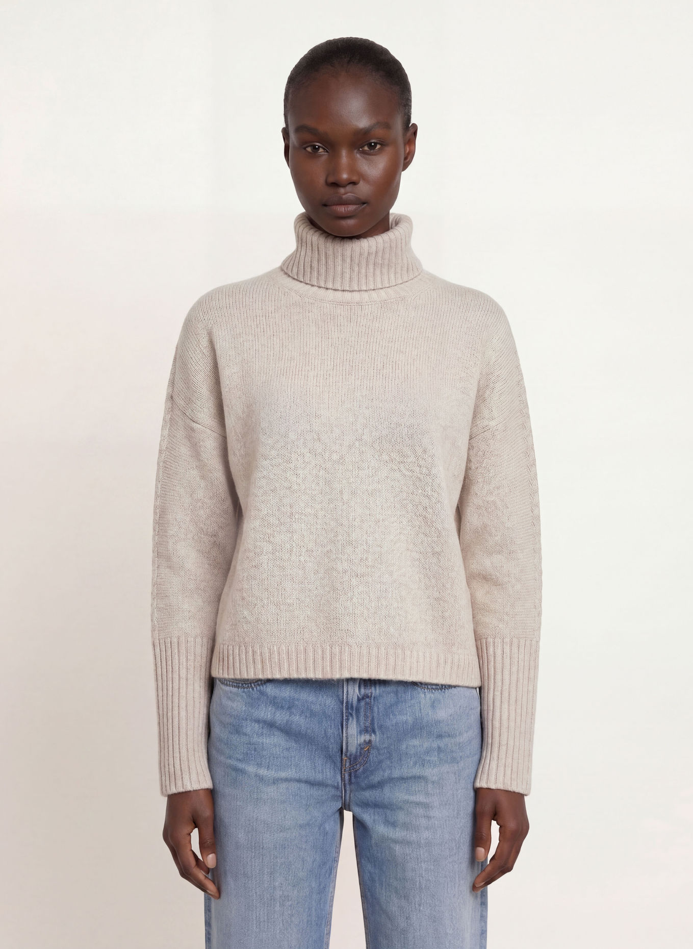 lilienfels Rollkragenpullover mit Cashmere: BEIGE