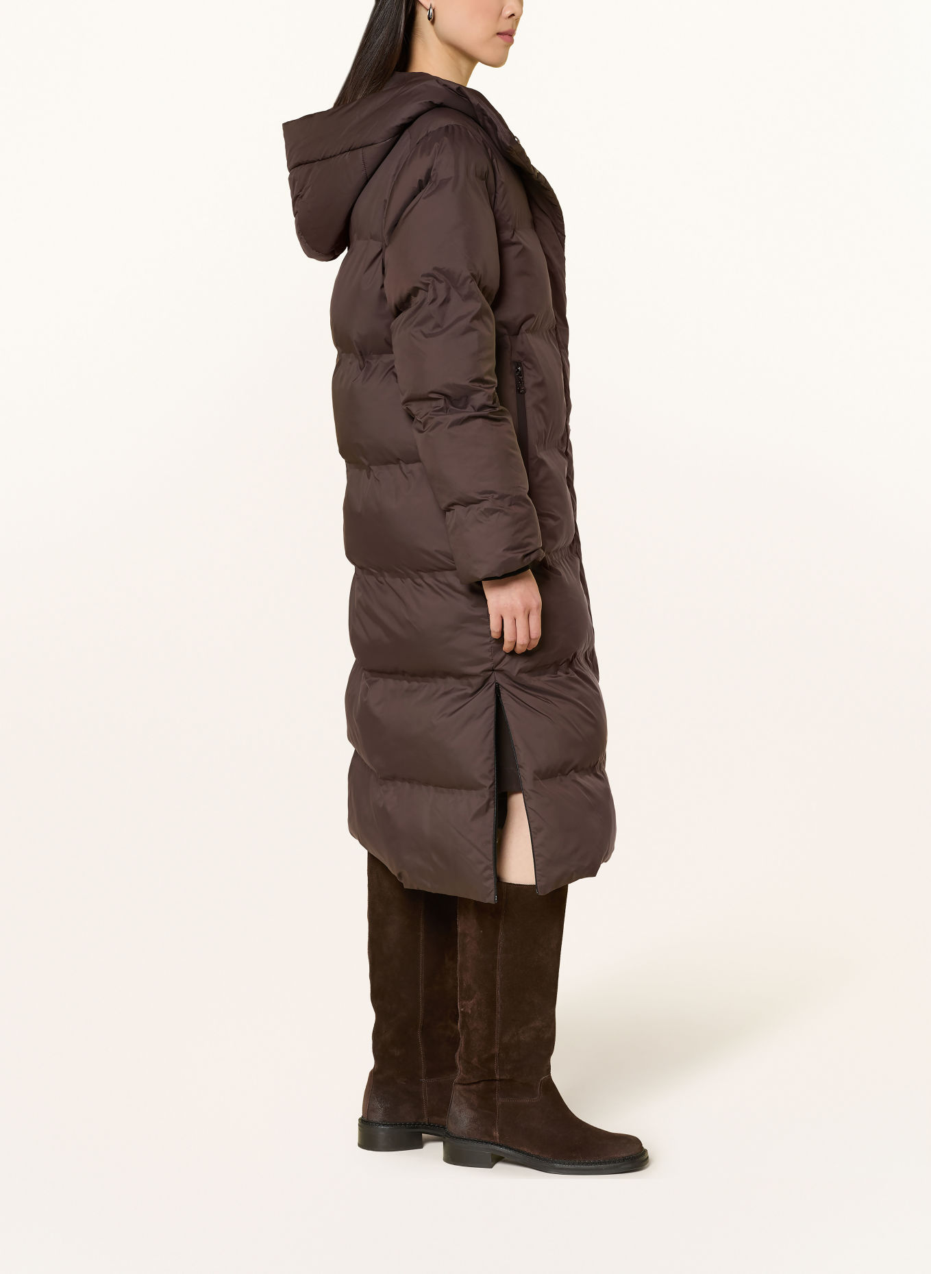 FRIEDA & FREDDIES Gewatteerde mantel ALLESANDRA: MARRON FONCÉ